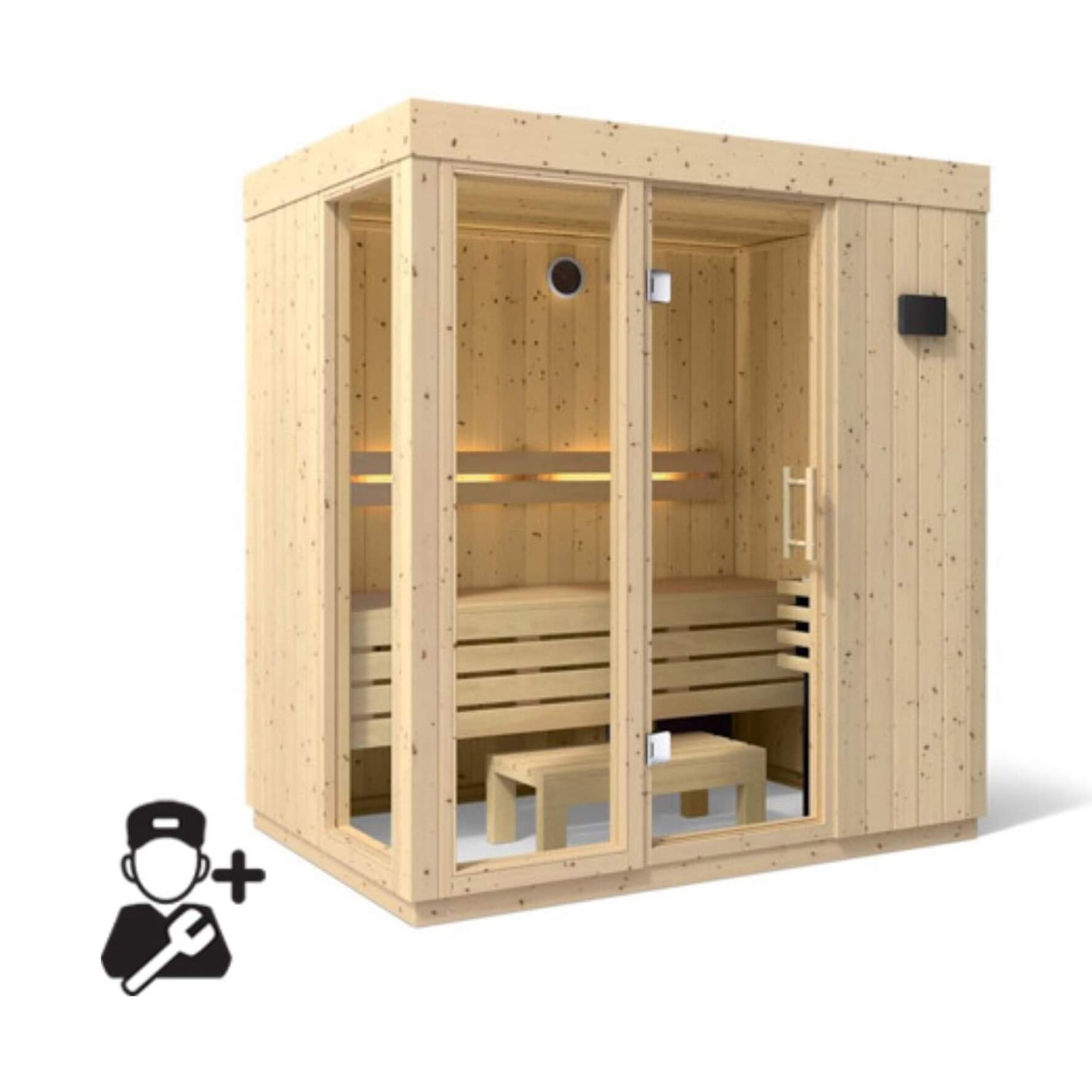 Premium ScandinavianSpruce IndoorLux HomeSpa SaunaKit Collection | SAKSBY WHOLESALE