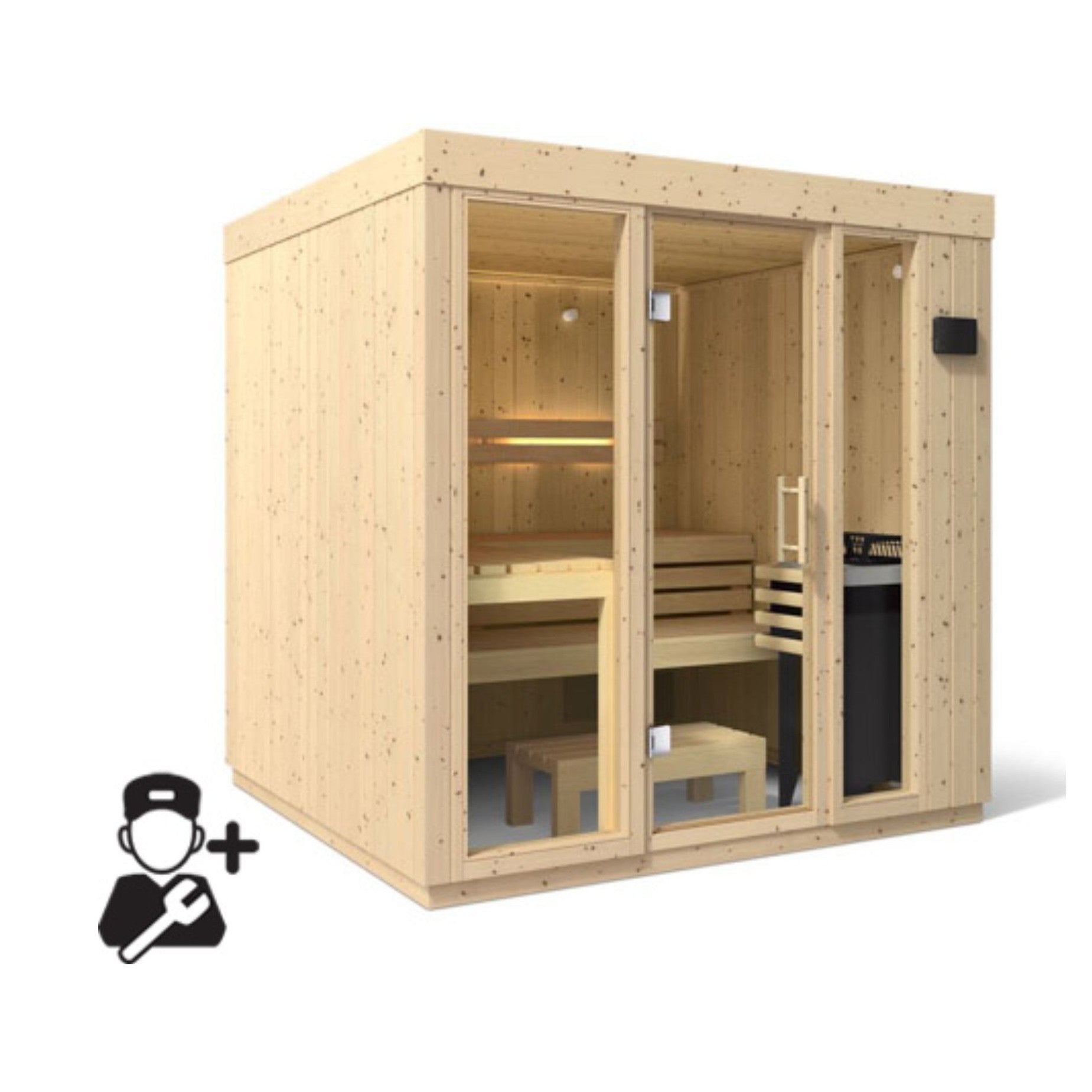 Premium ScandinavianSpruce IndoorLux HomeSpa SaunaKit Collection | SAKSBY WHOLESALE