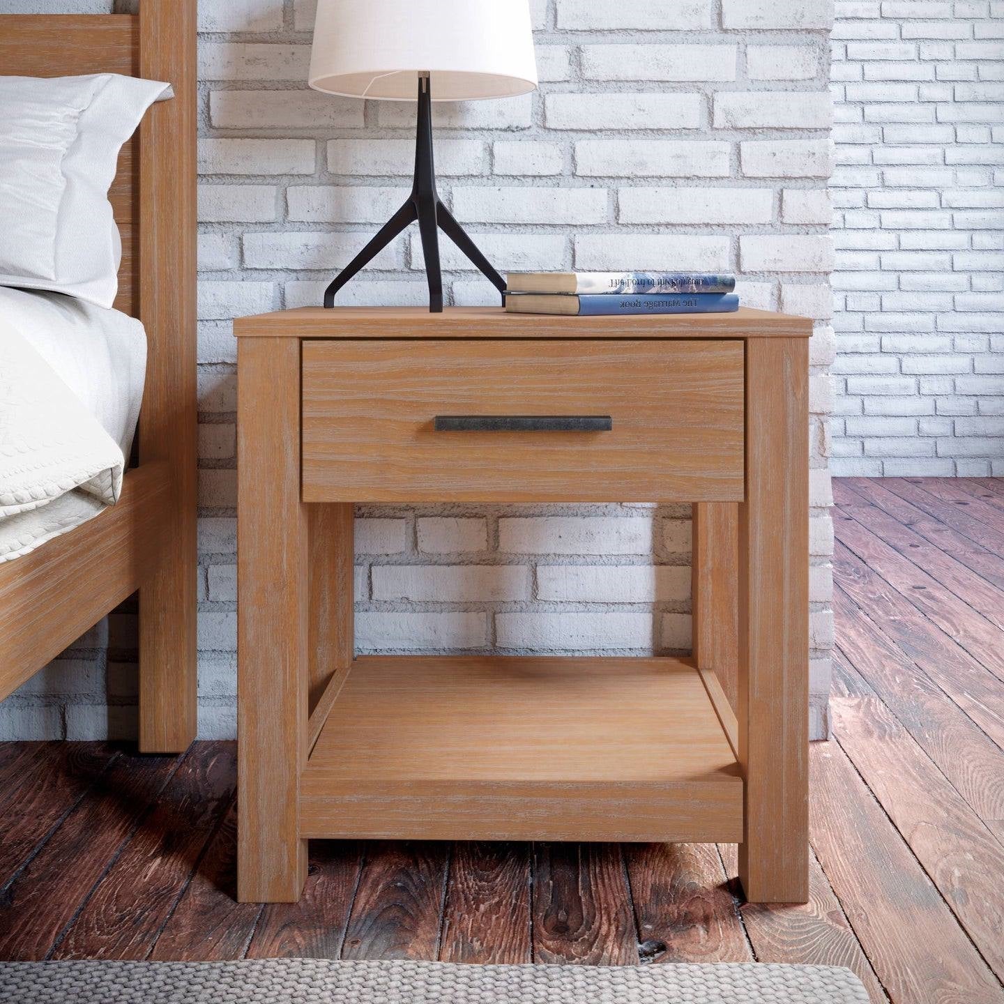 Premium Solid Pine Nightstand 1 Drawer | HomePacific