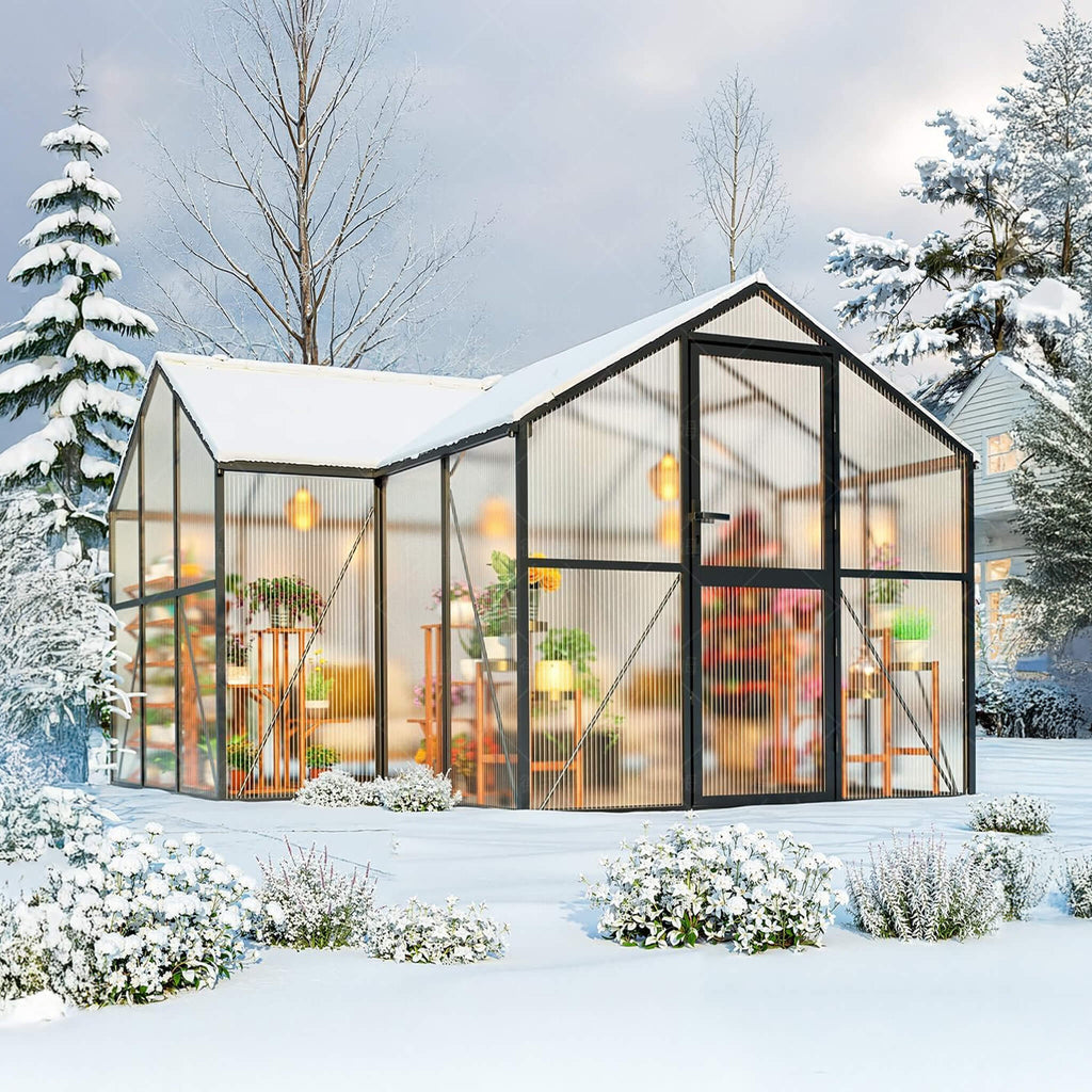 Premium T-Shape Polycarbonate Greenhouse Durable Weatherproof | SAKSBY WHOLESALE