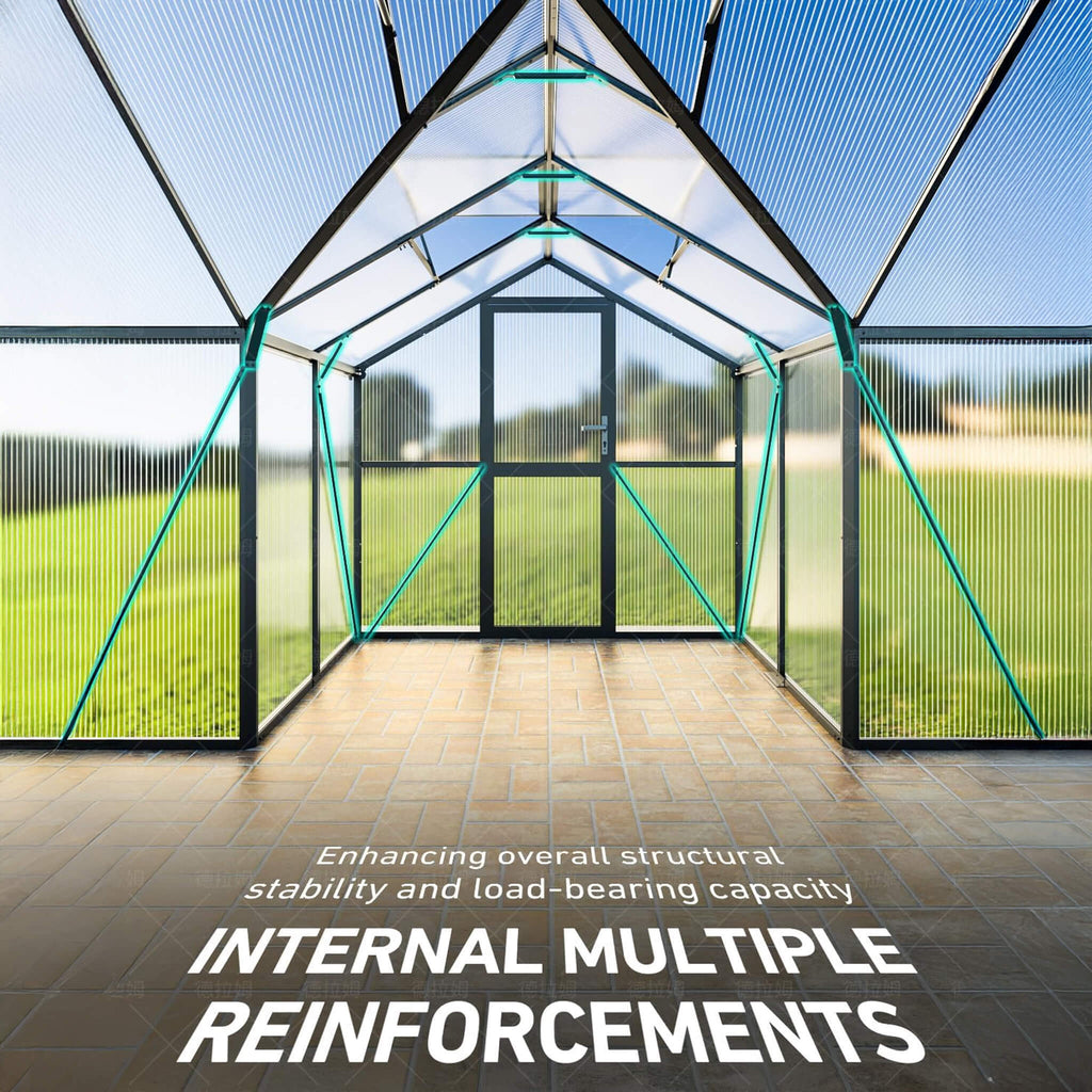 Premium T-Shape Polycarbonate Greenhouse Durable Weatherproof | SAKSBY WHOLESALE