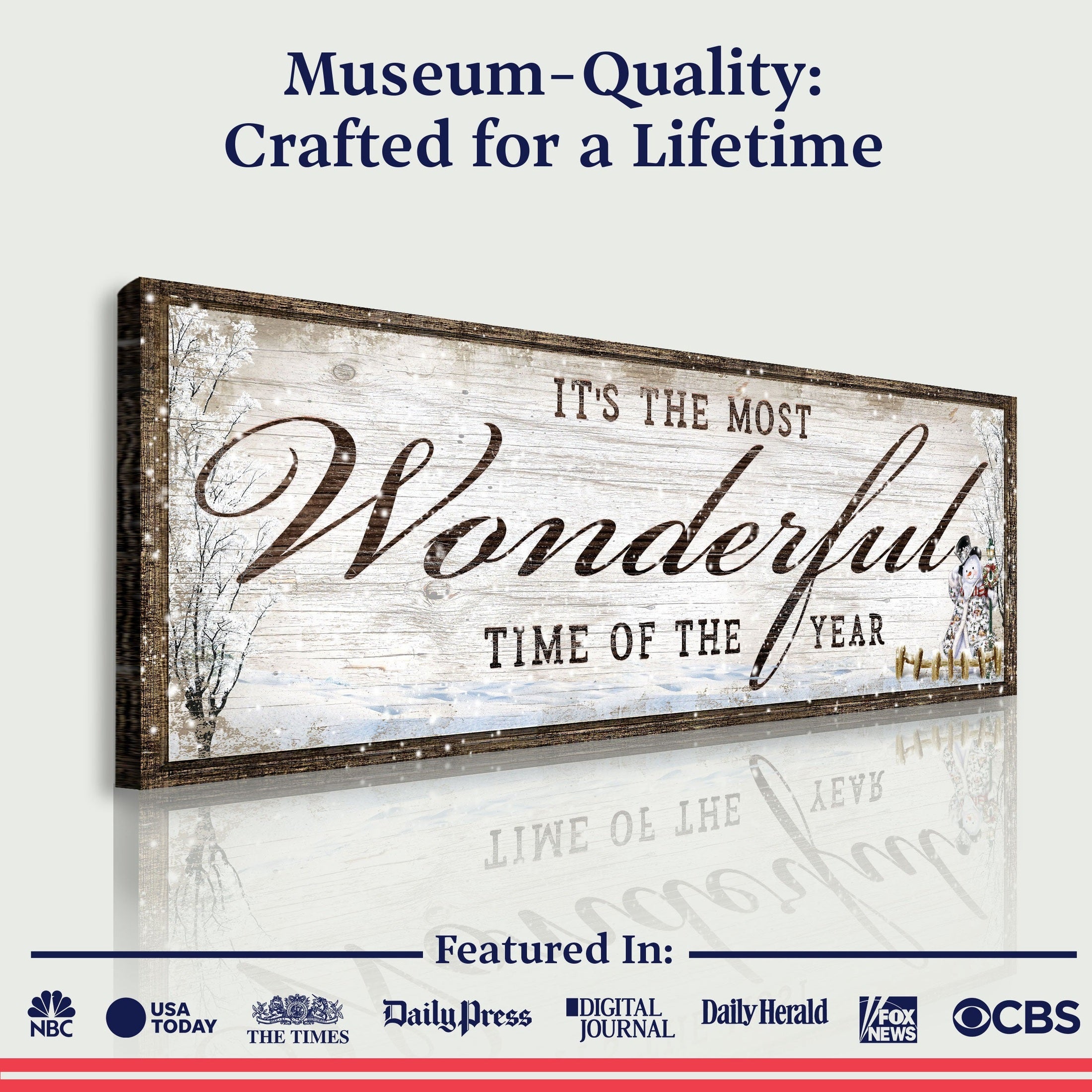 Premium Textured Canvas Christmas Sign | Tailored Canvases
