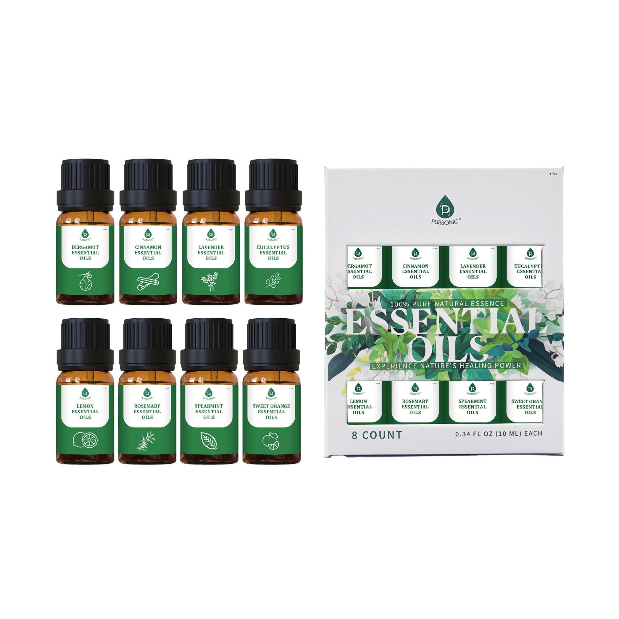 Premium Therapeutic Grade Essential Oils Set | Pursonic