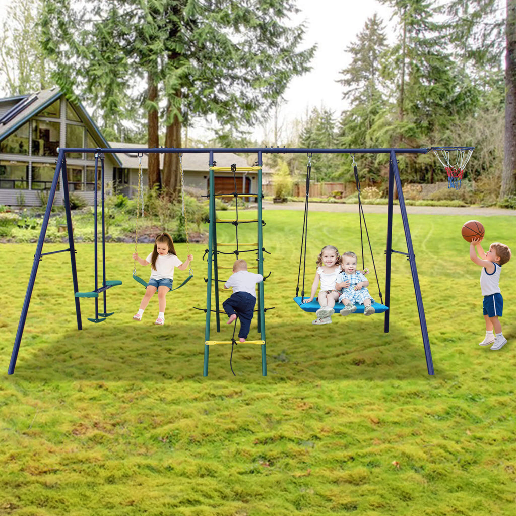 PremiumGrade AllTerrain OutdoorSwingSet ClimbingLadder BasketballHoop | SAKSBY WHOLESALE