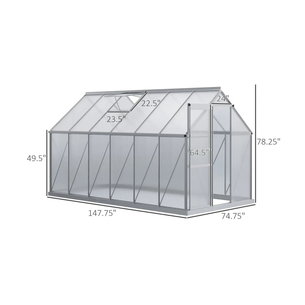 PremiumGrade UltraHeavy-Duty Aluminum Walk-In Greenhouse Sliding-Door | SAKSBY WHOLESALE