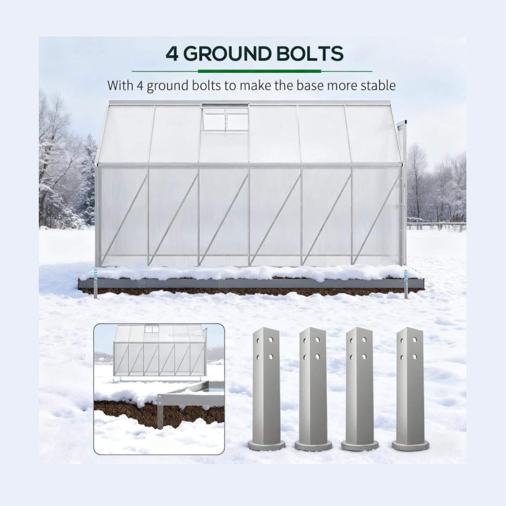 PremiumGrade UltraHeavy-Duty Aluminum Walk-In Greenhouse Sliding-Door | SAKSBY WHOLESALE