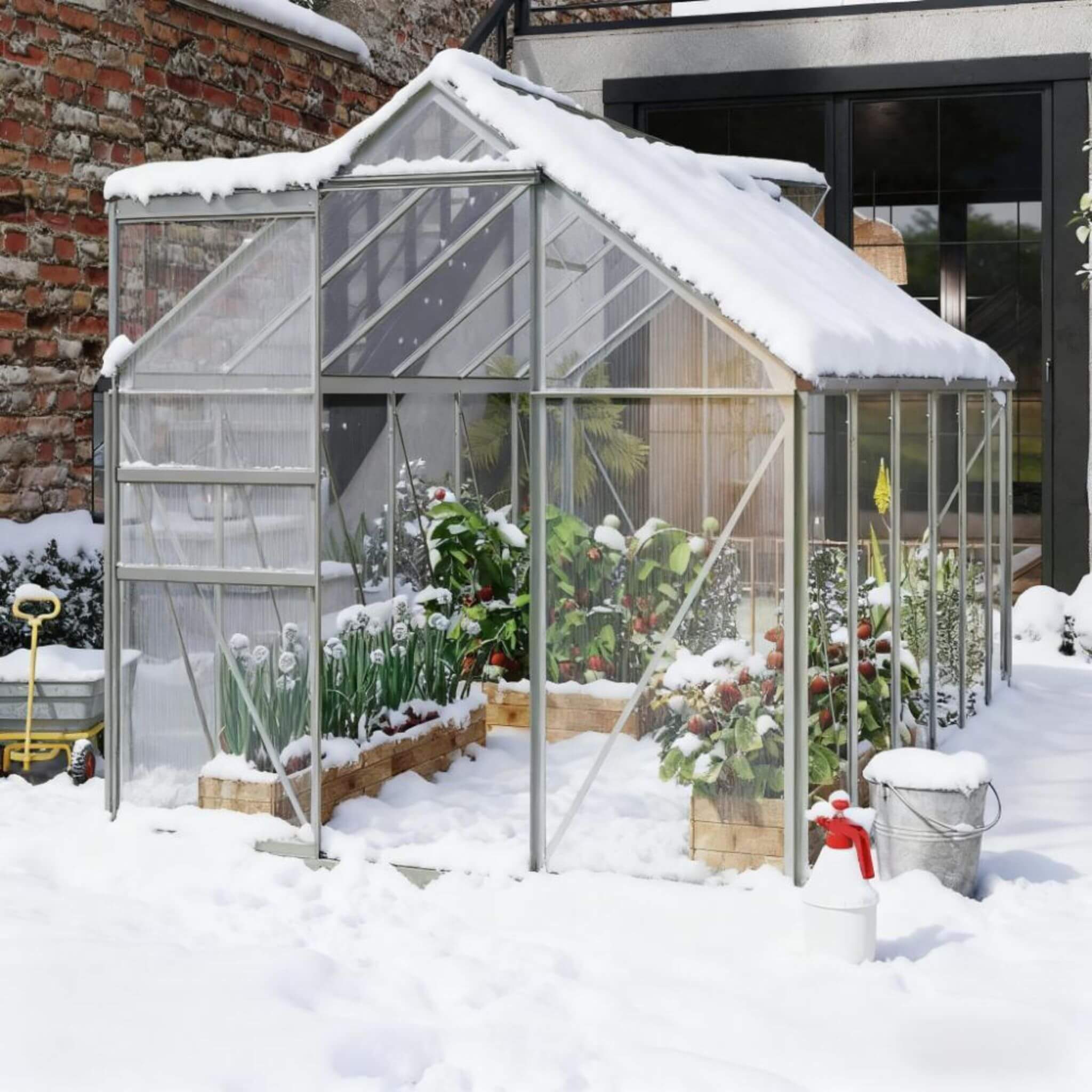 PremiumGrade UltraHeavy-Duty Aluminum Walk-In Greenhouse Sliding-Door | SAKSBY WHOLESALE