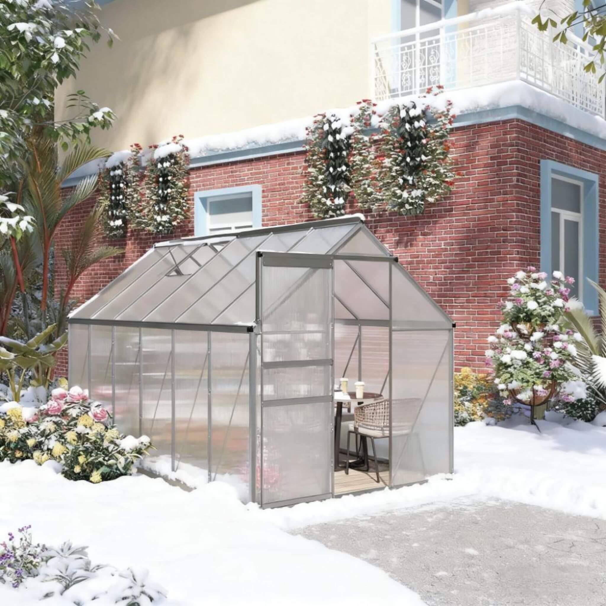 PremiumGrade UltraHeavy-Duty Aluminum Walk-In Greenhouse Sliding-Door | SAKSBY WHOLESALE