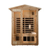 PremiumHemlock OutdoorInfrared SaunaDeluxe 2-Person Bluetooth Chromotherapy | SAKSBY WHOLESALE