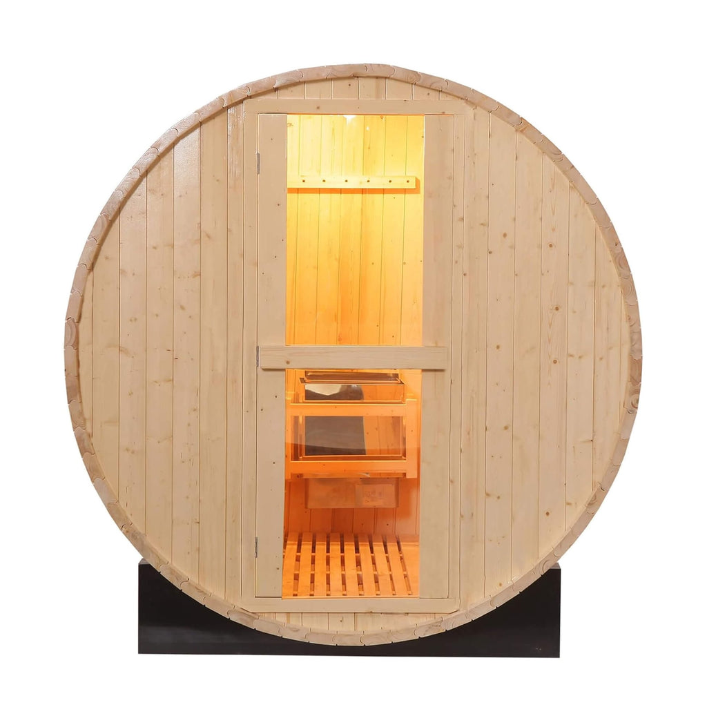 PremiumThermalInsulatedAllWeatherPinewoodBarrelSaunaKitDeluxeEdition | SAKSBY WHOLESALE