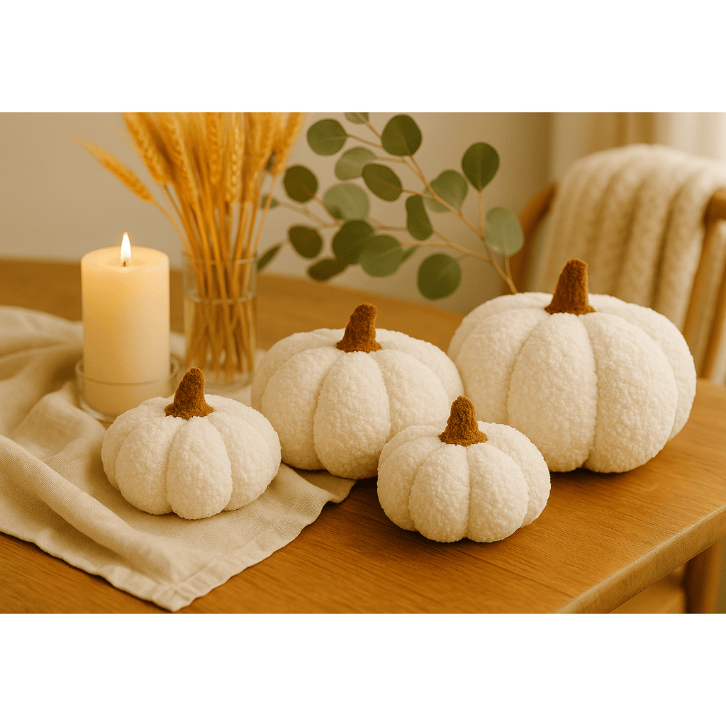 Pumpkin Fall boucle pillows, full pillow | Happy | Kitchen + Metal