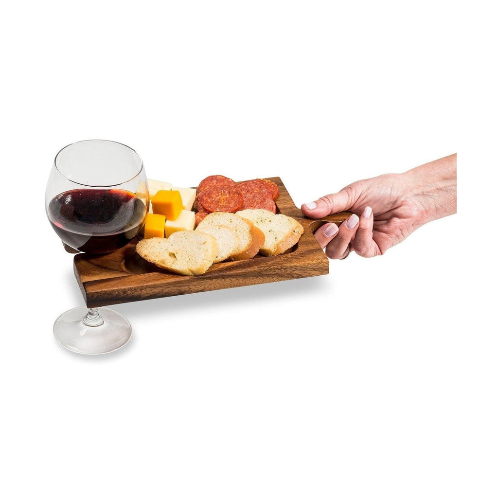 Puzzle Shaped Charcuterie / Wine Glass Holder Interlocking Board