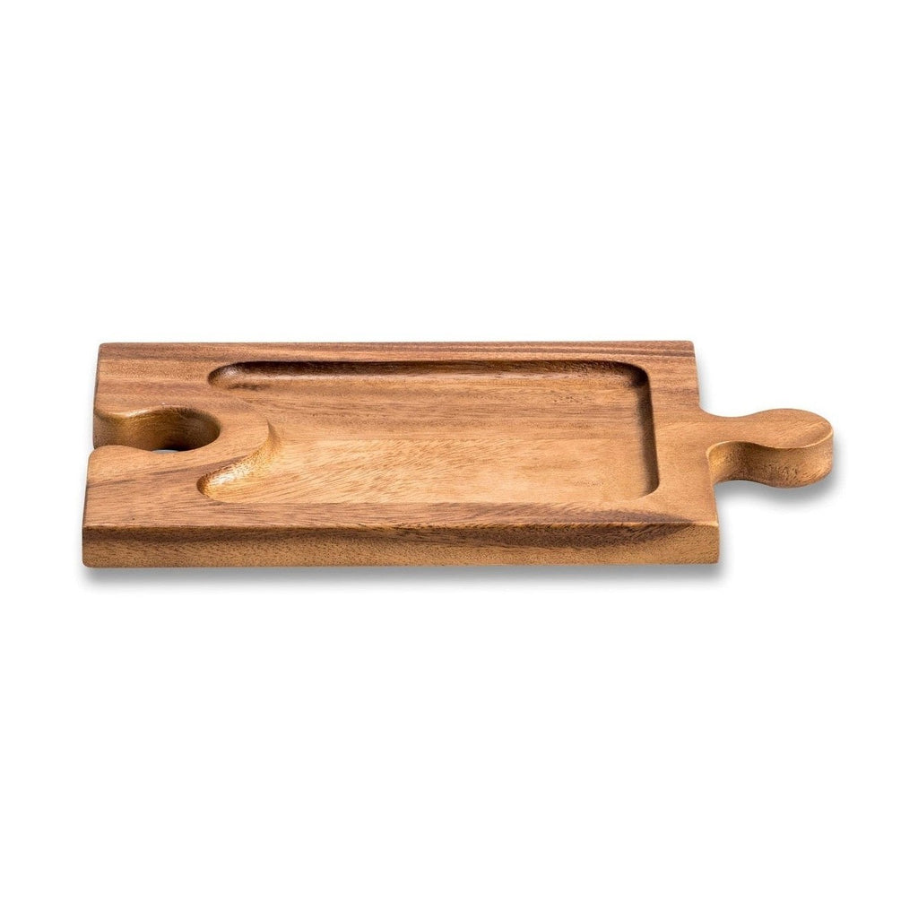 Puzzle Shaped Charcuterie / Wine Glass Holder Interlocking Board