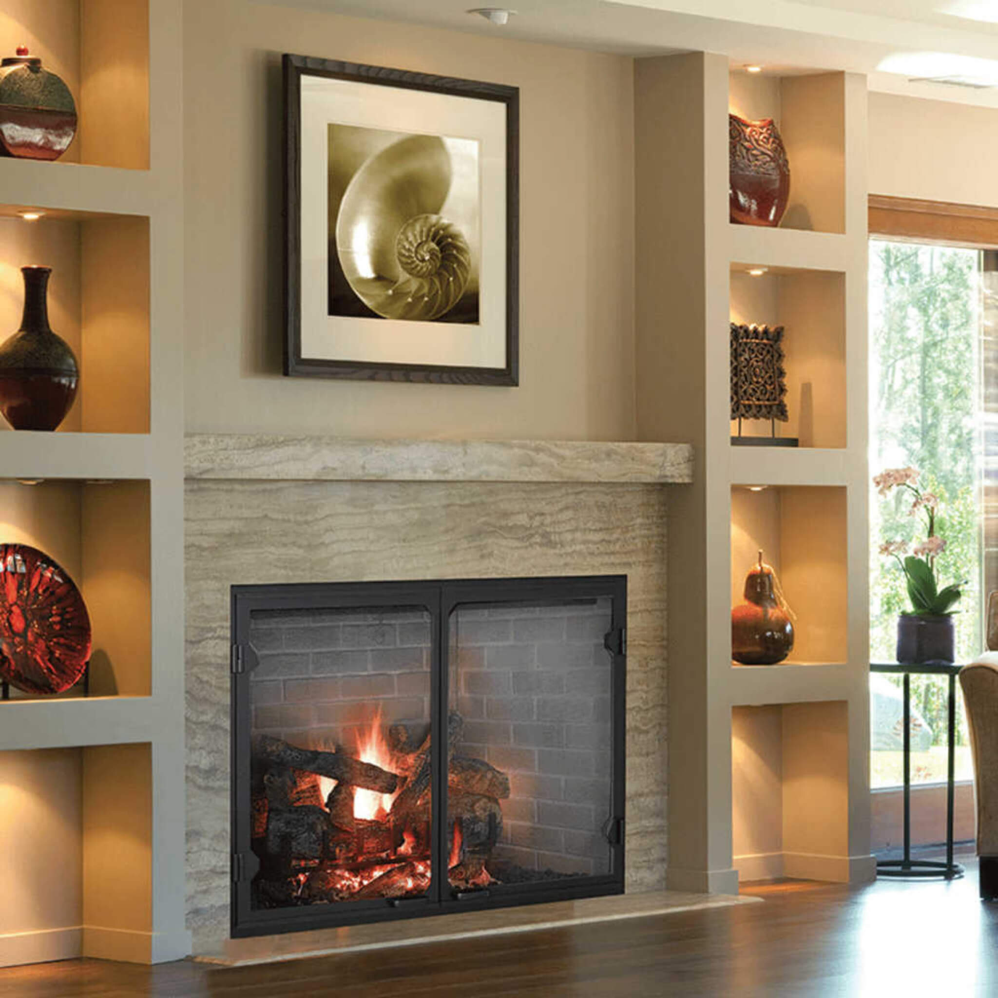Radiant-Heat Luxury Open Wood-Burning Fireplace SB80 | SAKSBY WHOLESALE