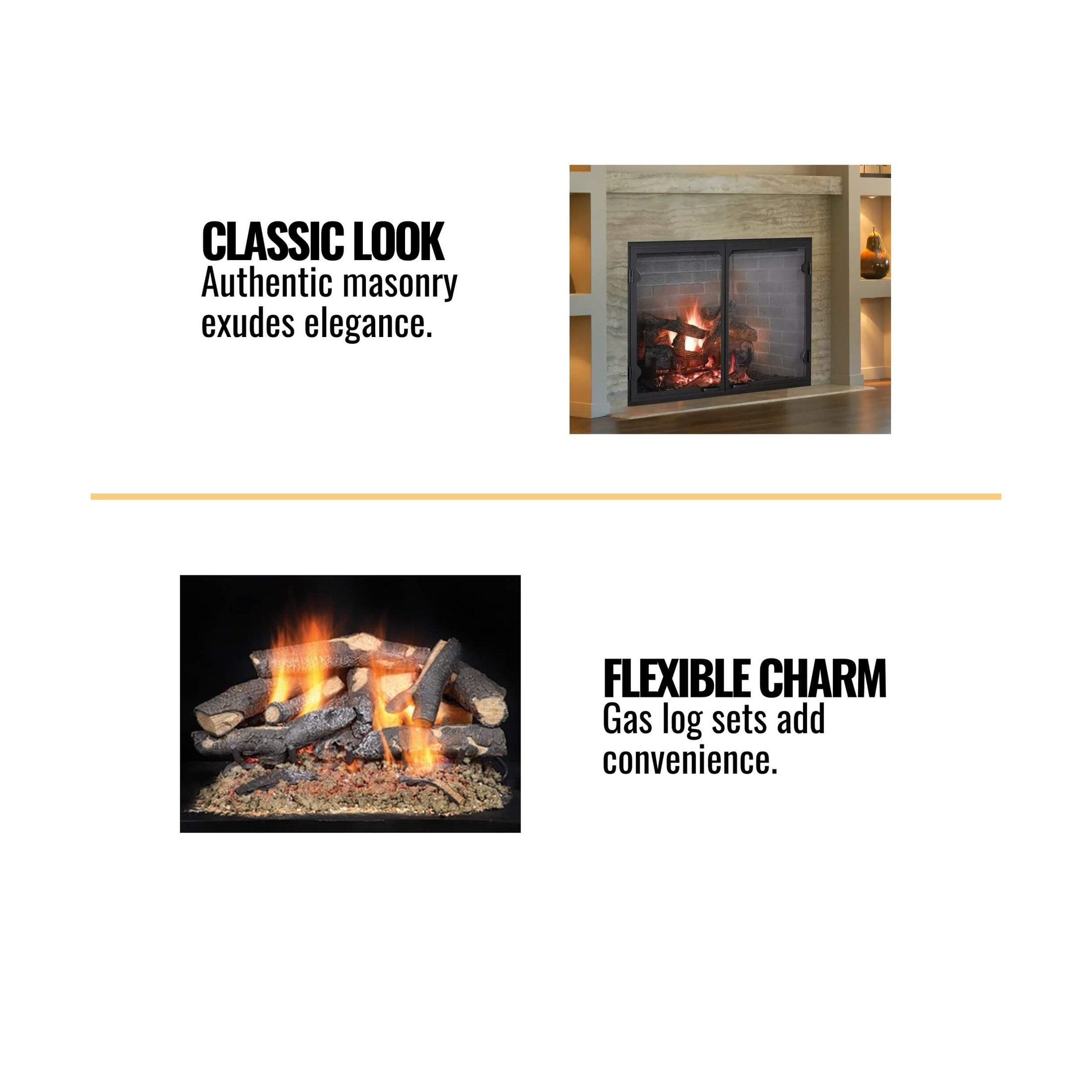 Radiant-Heat Luxury Open Wood-Burning Fireplace SB80 | SAKSBY WHOLESALE