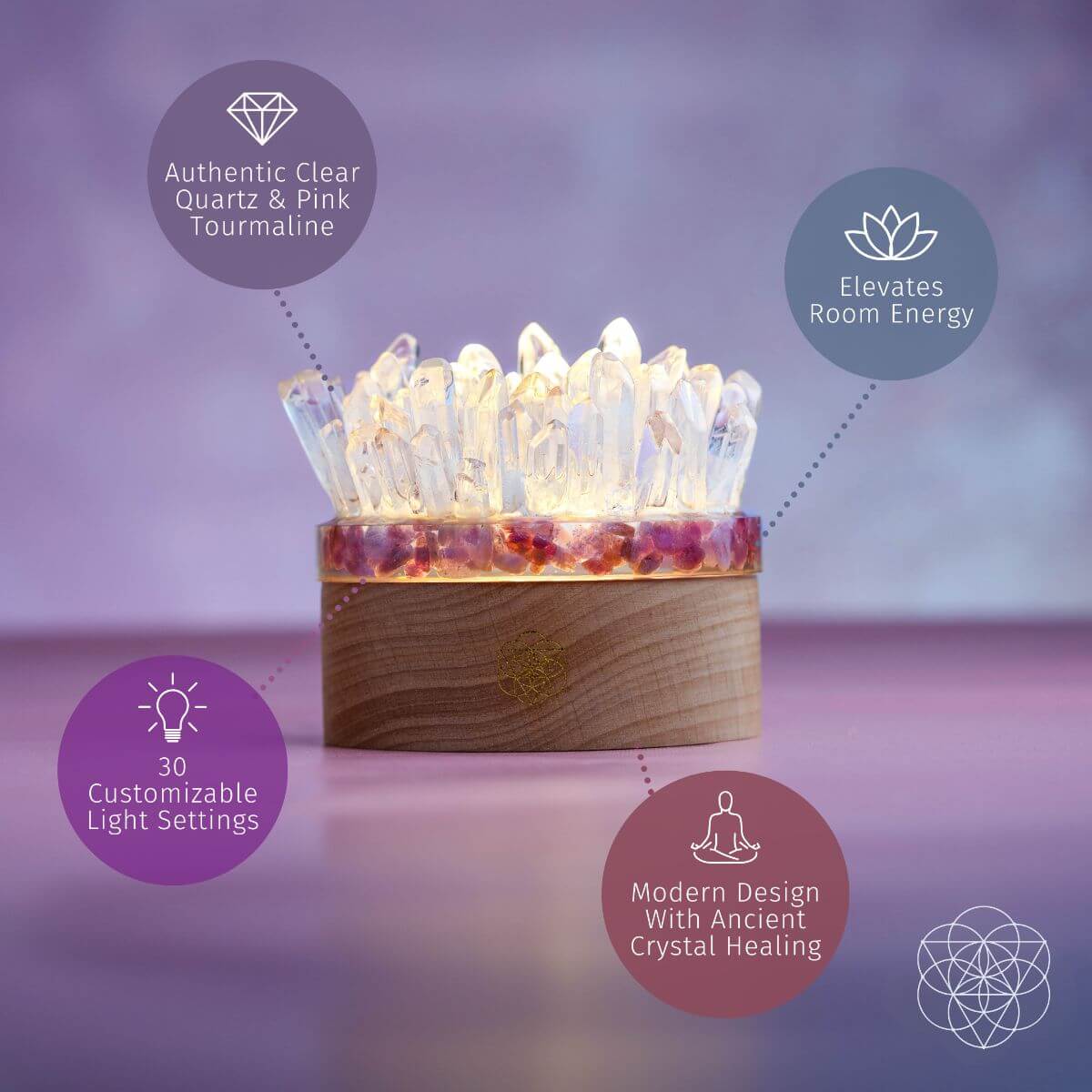 Radiant Quartz Tourmaline Crystal Lamp | Conscious Items