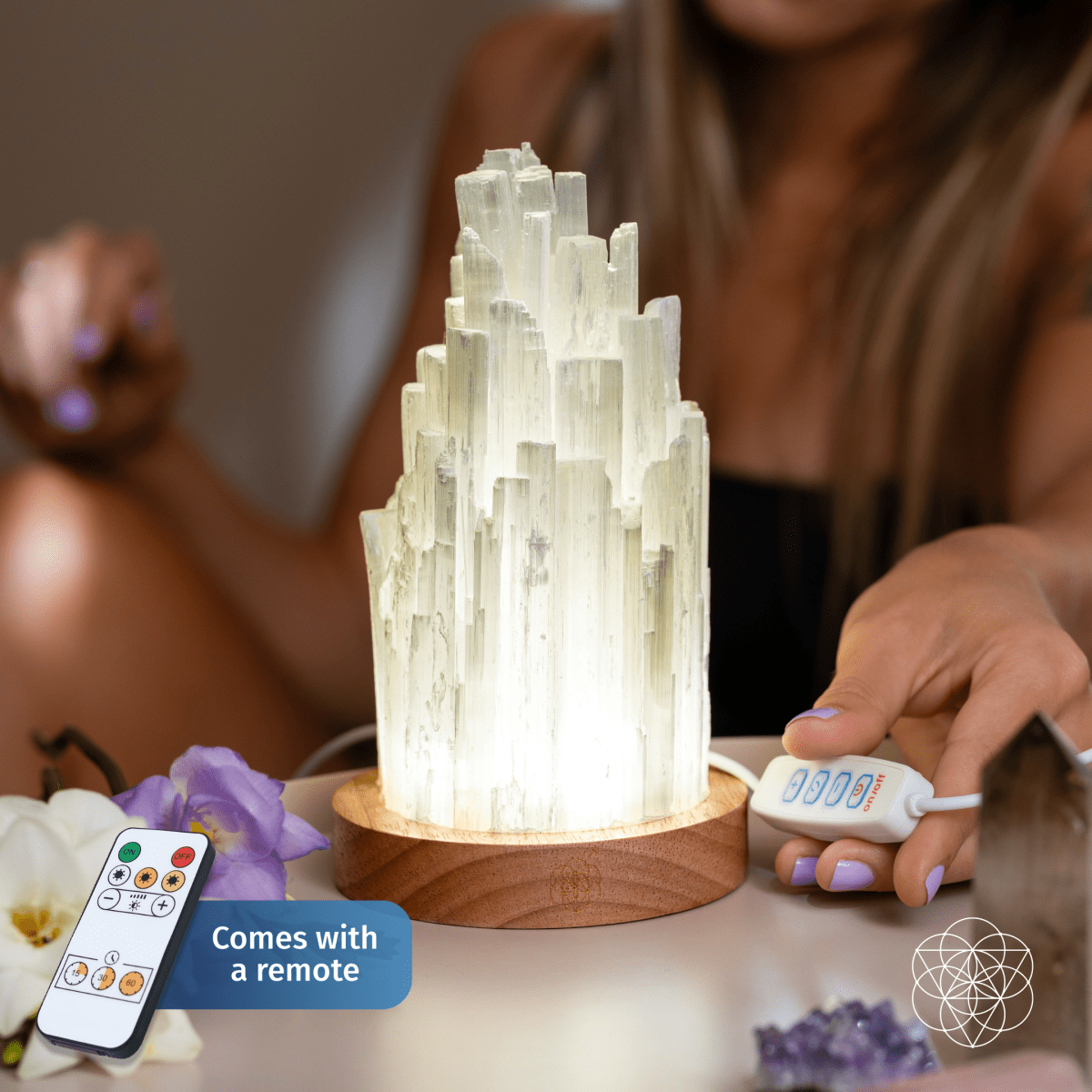 Radiant Selenite Crystal Lamp Meditation Glow | Conscious Items