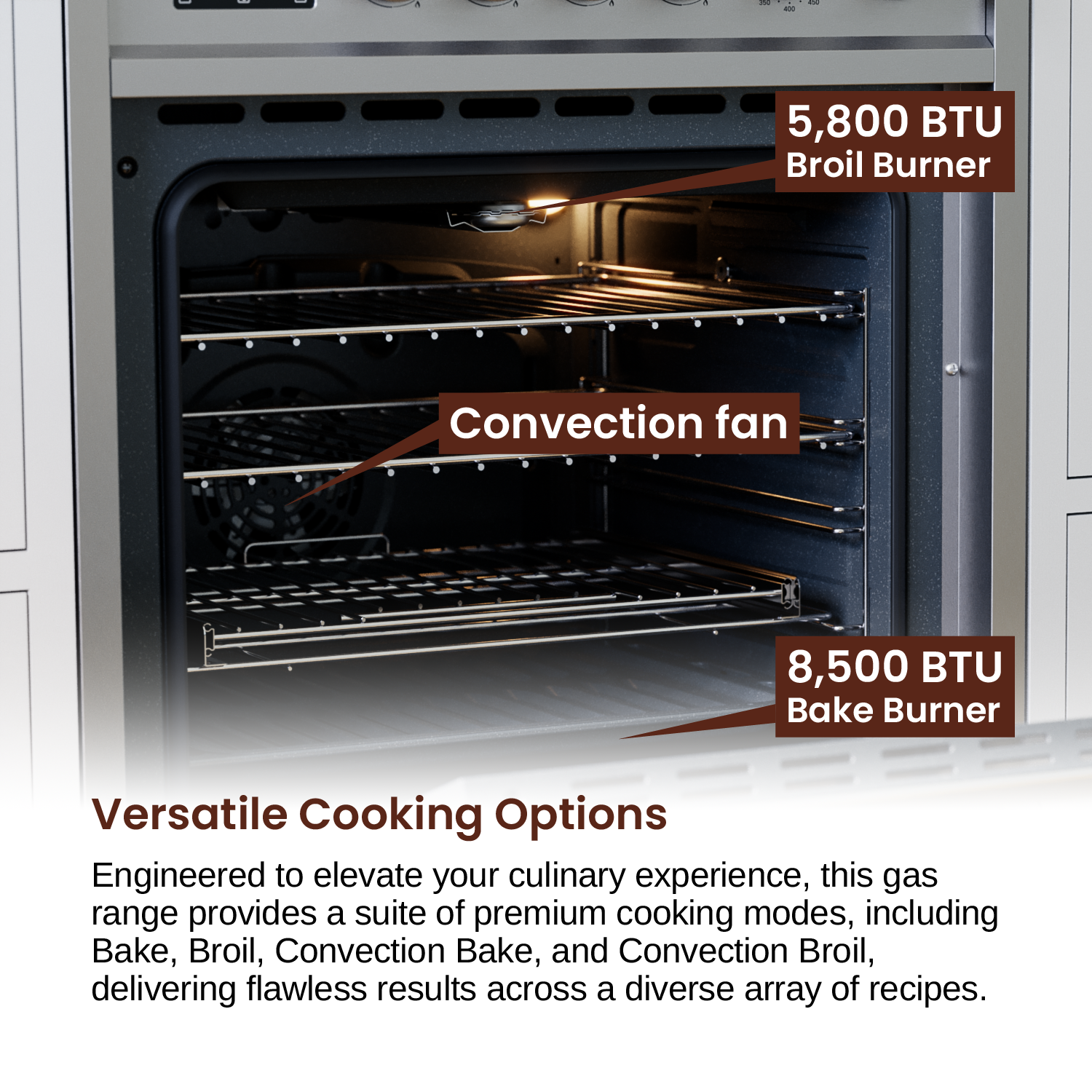 Rangaire 24" Gas Range Convection Oven Freestanding Stainless Steel RRG241TS by Rangaire Appliances
