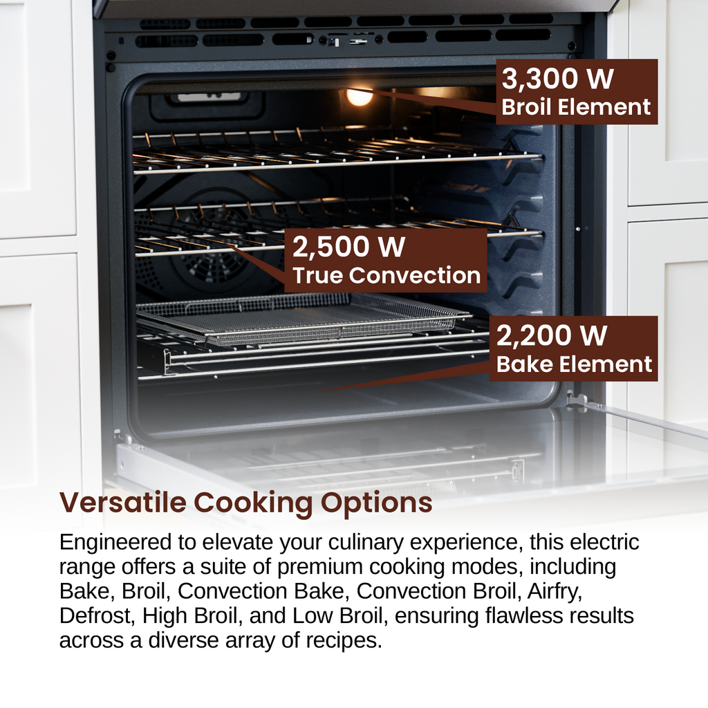 Rangaire 30" Electric Range AirFry Convection Oven Slide-in Stainless Steel RRE303TS by Rangaire Appliances