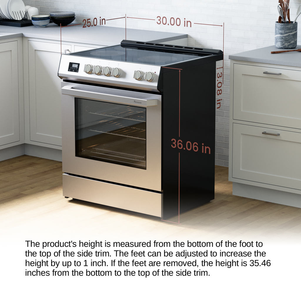 Rangaire 30" Electric Range AirFry Convection Oven Slide-in Stainless Steel RRE303TS by Rangaire Appliances