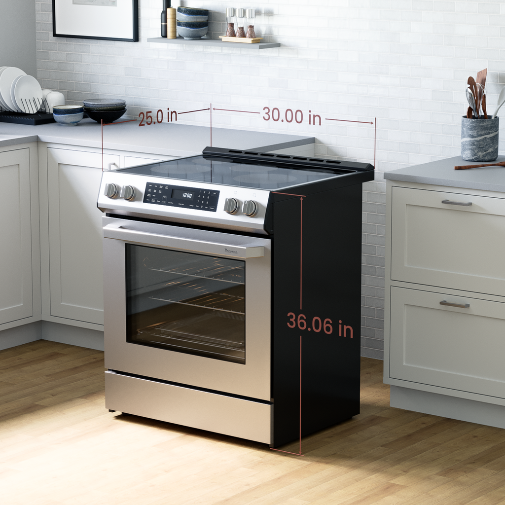 Rangaire 30" Electric Range Self-cleaning Air Fry True Convection Oven Slide-in Stainless Steel RRE303GS by Rangaire Appliances