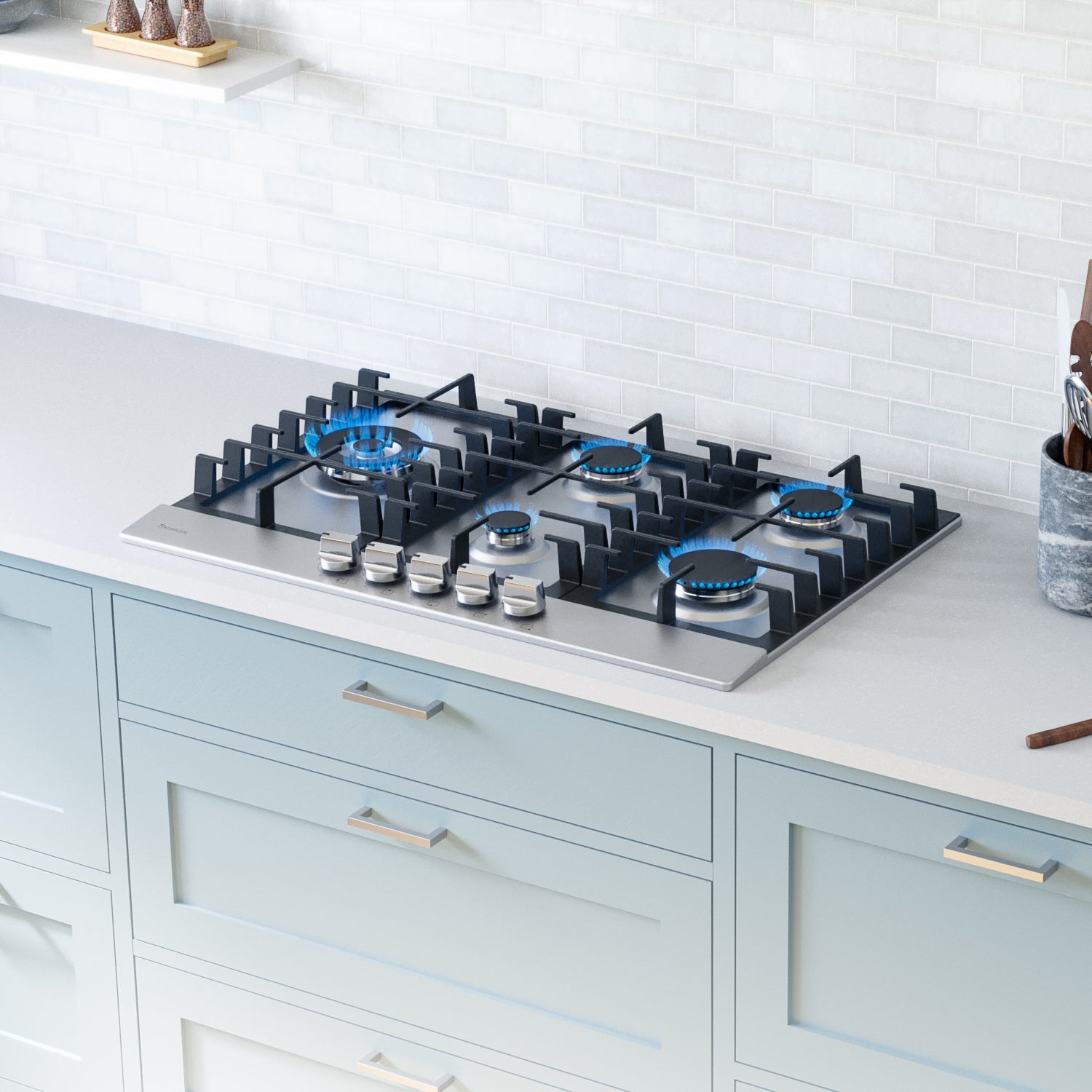 Rangaire 30" Gas Cooktop 5 Burners Stainless Steel RCG301S by Rangaire Appliances