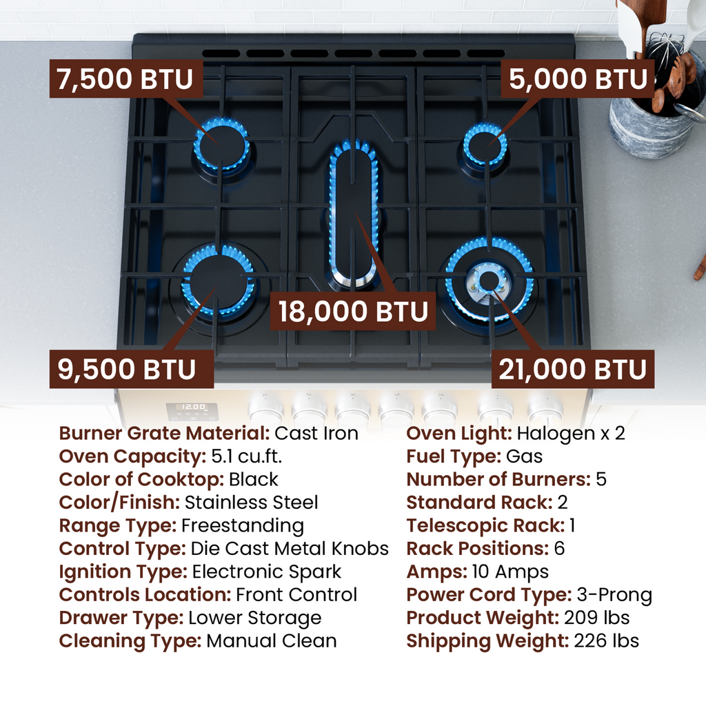 Rangaire 30" Gas Range Convection Oven Slide-in Stainless Steel RRG303TS by Rangaire Appliances