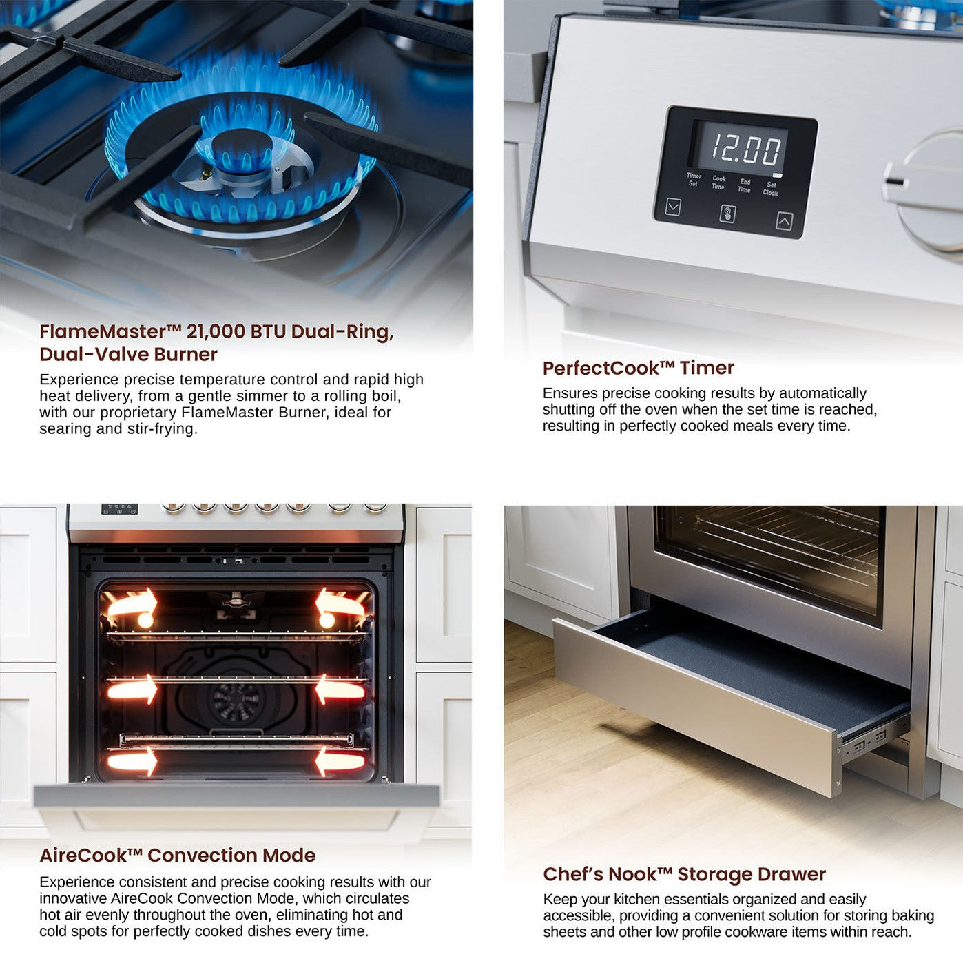 Rangaire 30" Gas Range Convection Oven Slide-in Stainless Steel RRG303TS by Rangaire Appliances