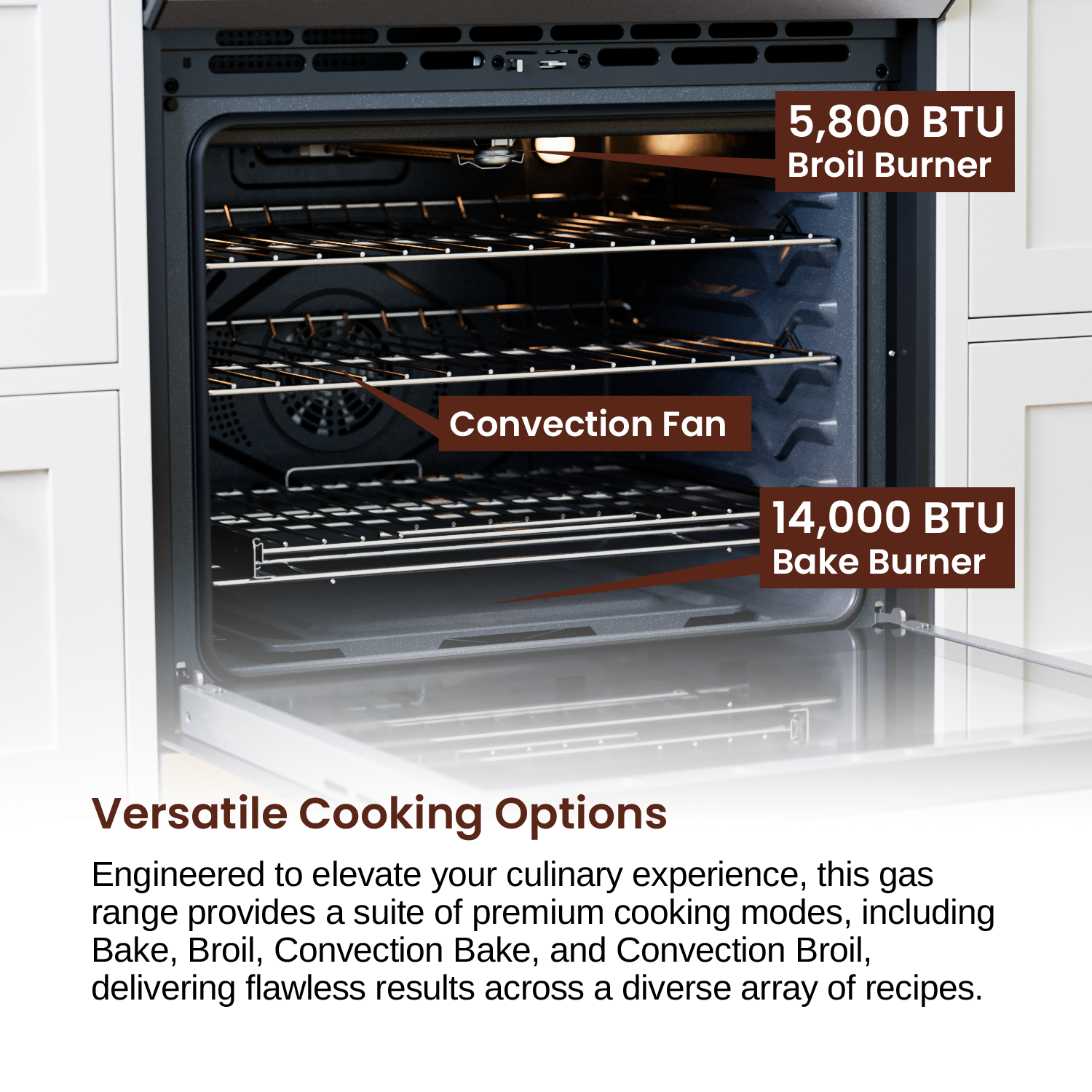 Rangaire 30" Gas Range Convection Oven Slide-in Stainless Steel RRG303TS by Rangaire Appliances