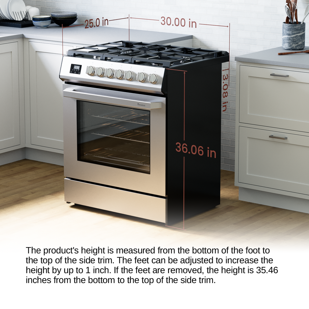 Rangaire 30" Gas Range Convection Oven Slide-in Stainless Steel RRG303TS by Rangaire Appliances