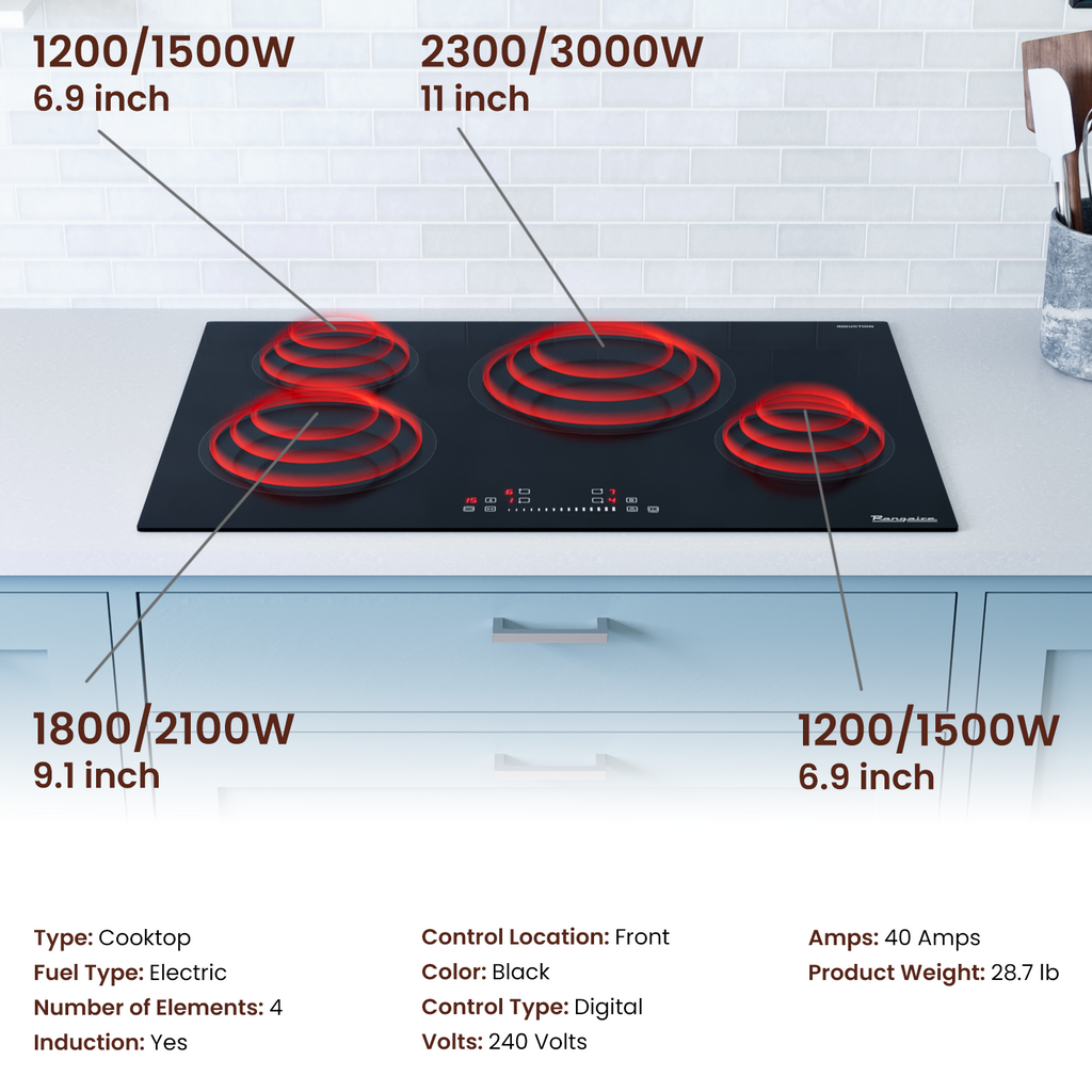 Rangaire 30" Induction Cooktop 4 Burners RCI301S by Rangaire Appliances