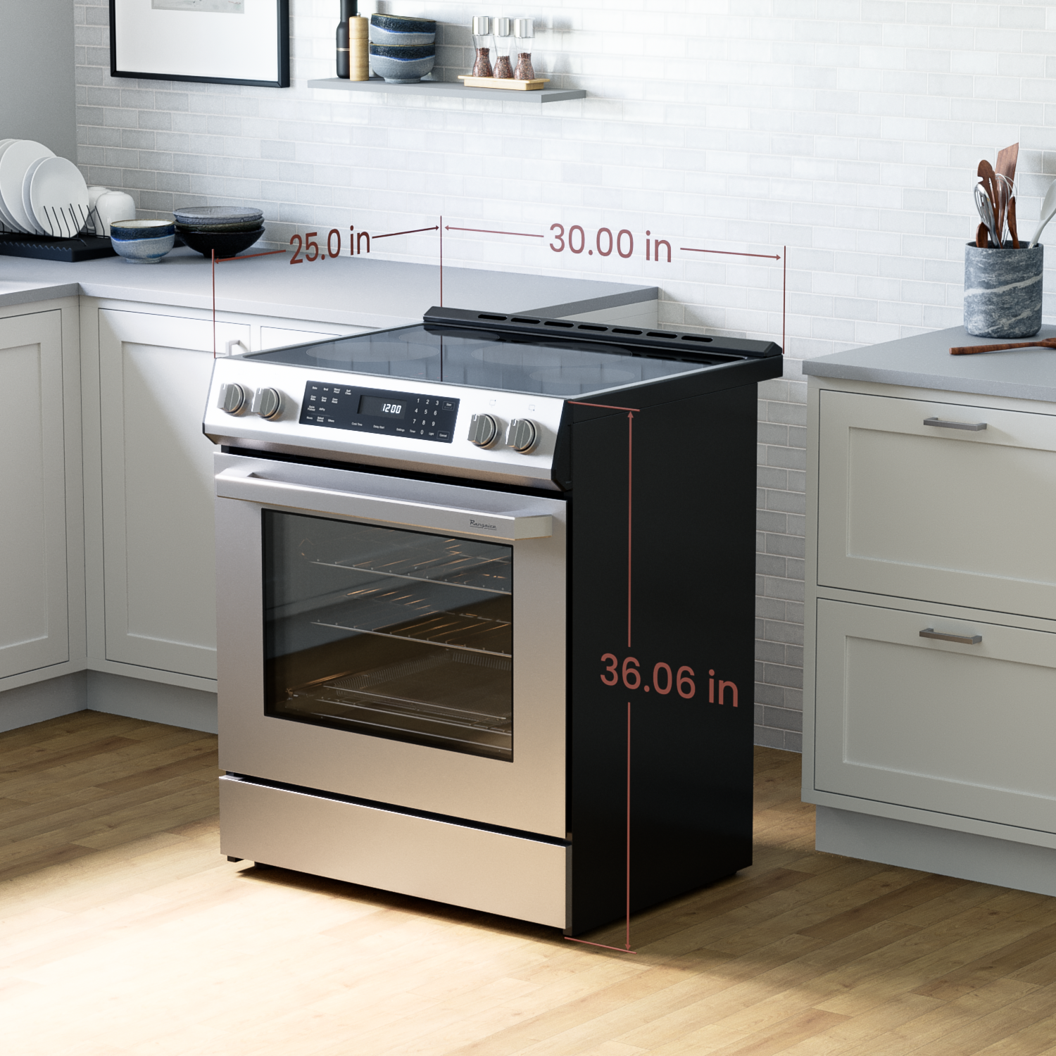 Rangaire 30" Induction Range Self-cleaning Air Fry True Convection Oven Slide-in Stainless Steel RRI303GS by Rangaire Appliances