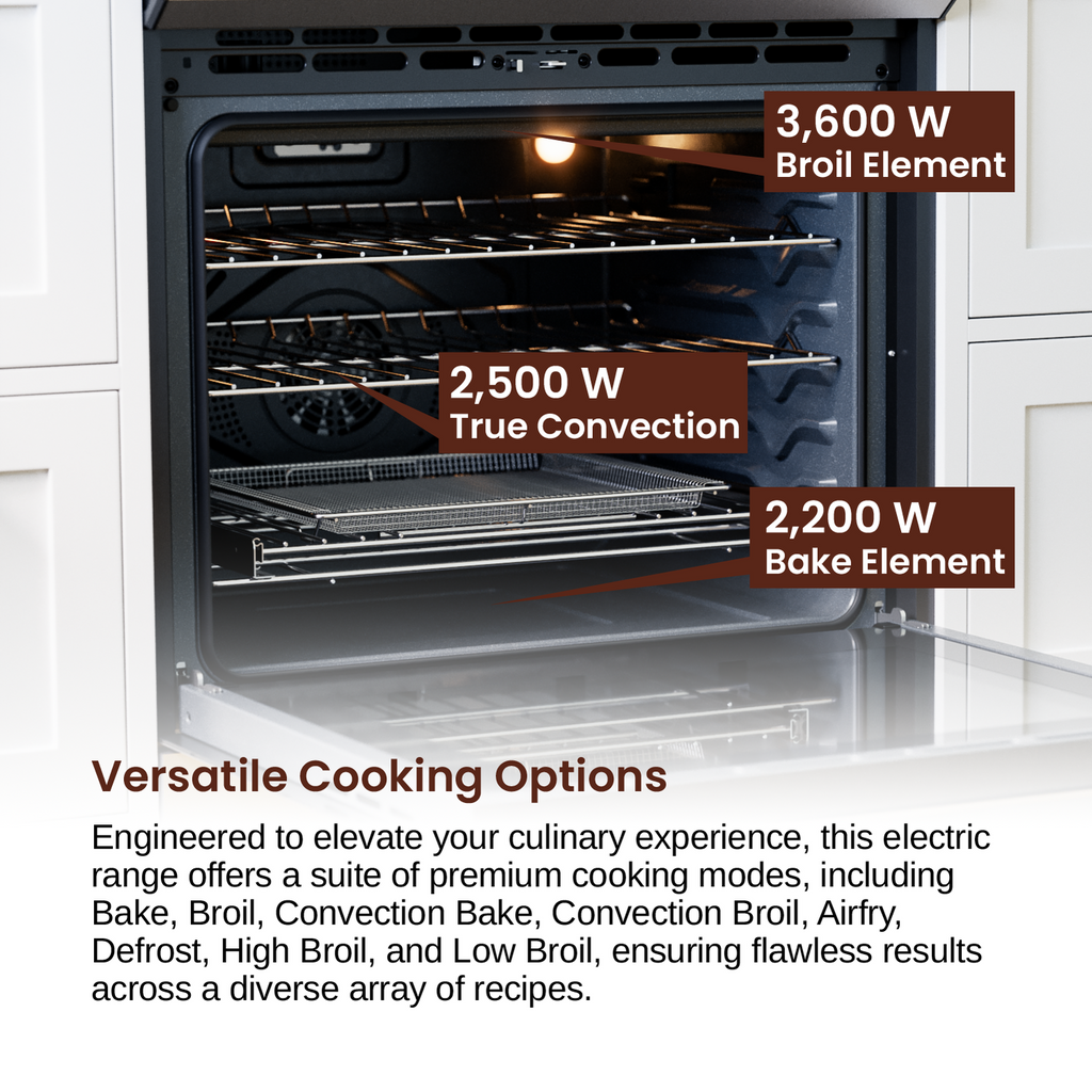 Rangaire 30" Induction Range Self-cleaning Air Fry True Convection Oven Slide-in Stainless Steel RRI303GS by Rangaire Appliances