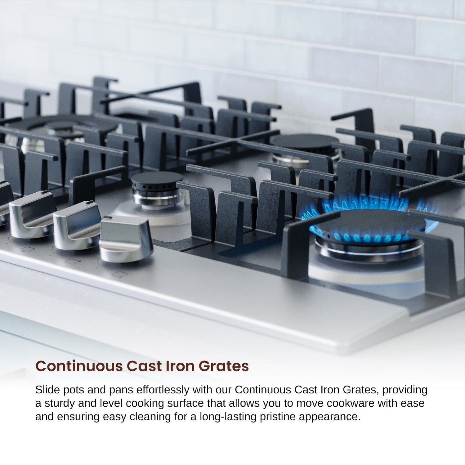 Rangaire 34" Gas Cooktop 5 Burners Stainless Steel RCG341S by Rangaire Appliances