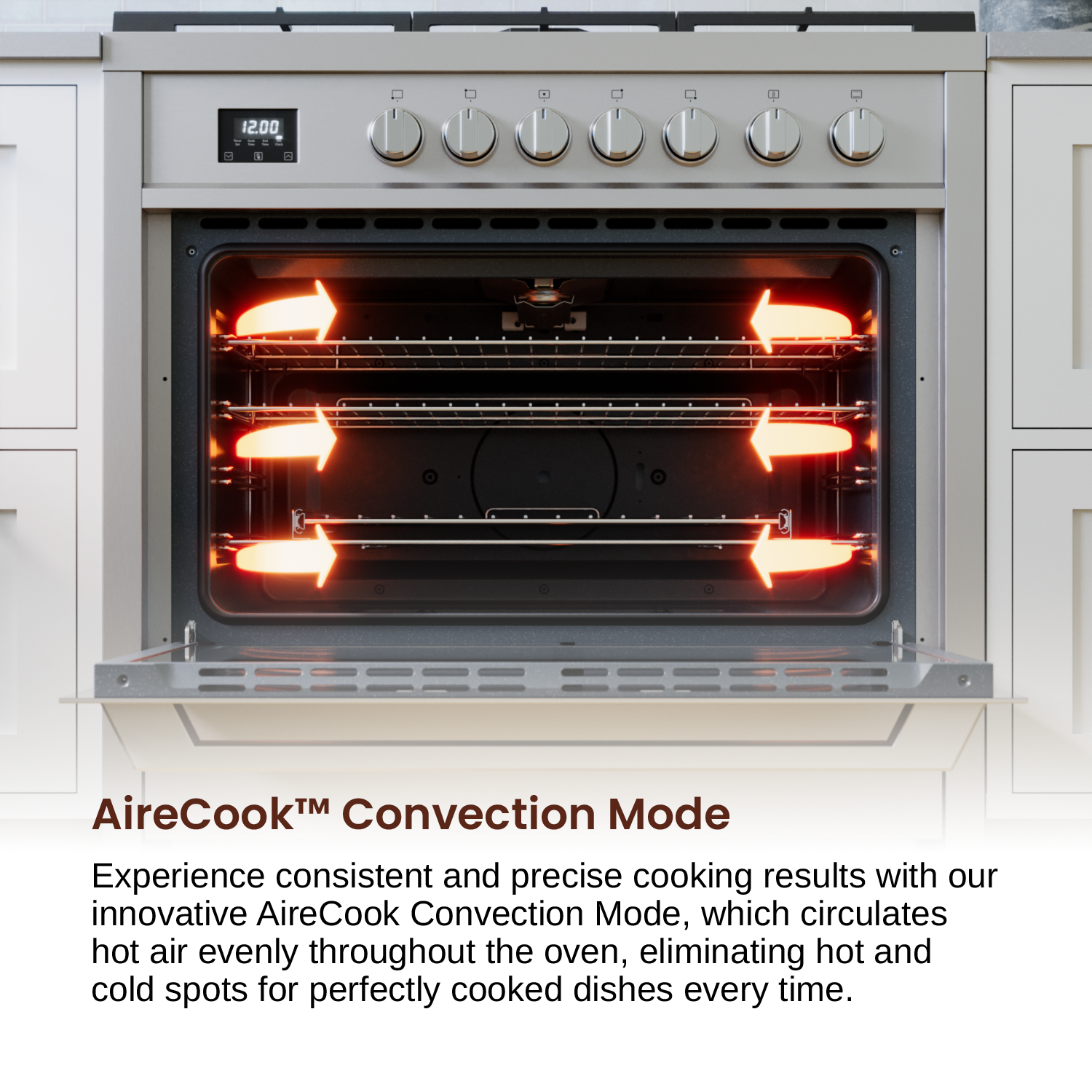 Rangaire 36" Gas Range Convection Oven Freestanding Stainless Steel RRG361TS by Rangaire Appliances