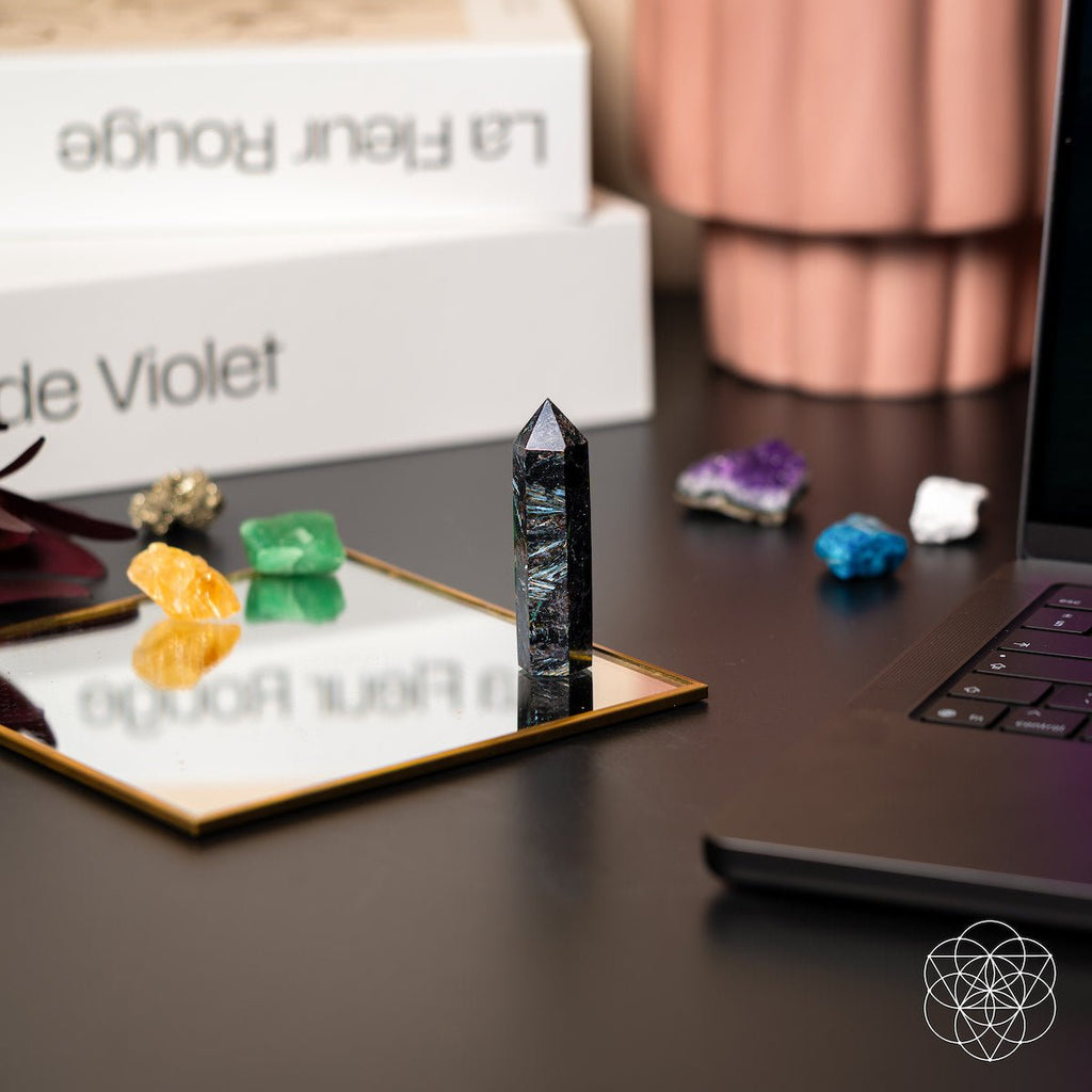 Rare Arfvedsonite Energy Point Crystal | Conscious Items