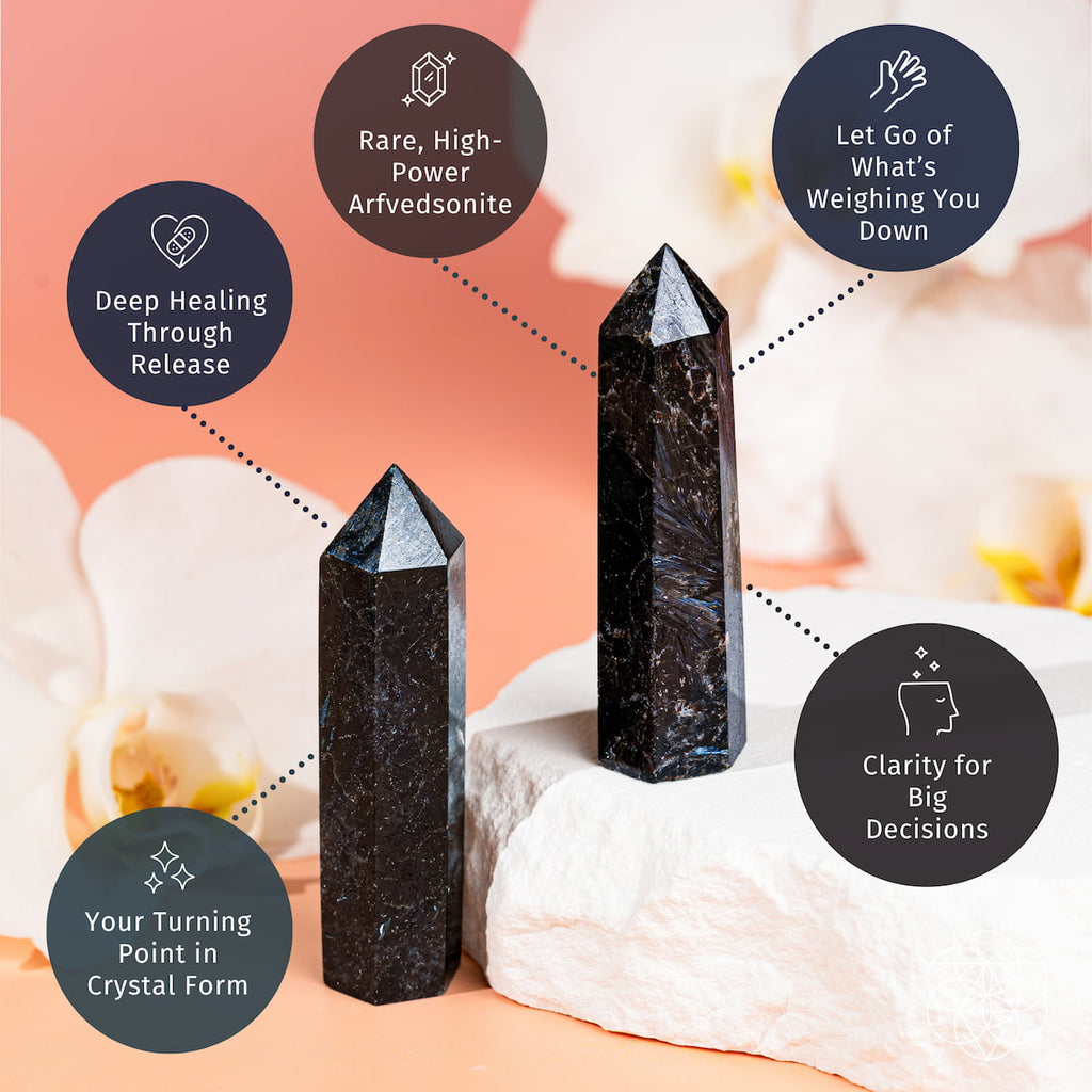 Rare Arfvedsonite Energy Point Crystal | Conscious Items