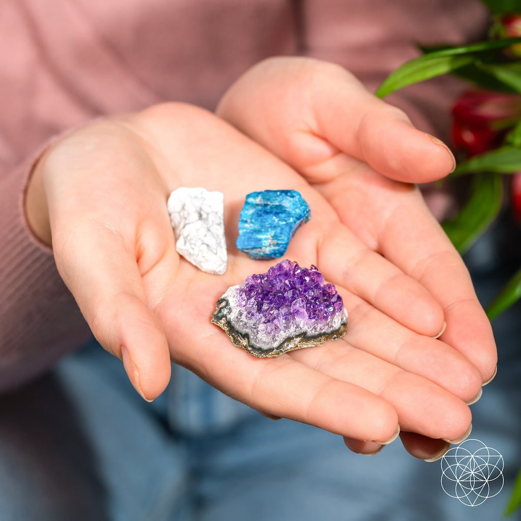 Raw Amethyst Crystal Trio Stones Bundle | Conscious Items