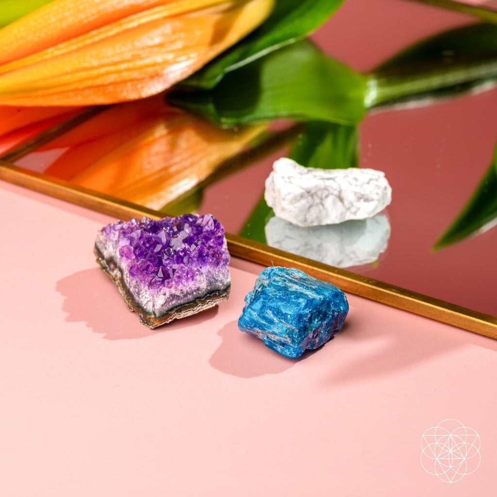 Raw Amethyst Crystal Trio Stones Bundle | Conscious Items