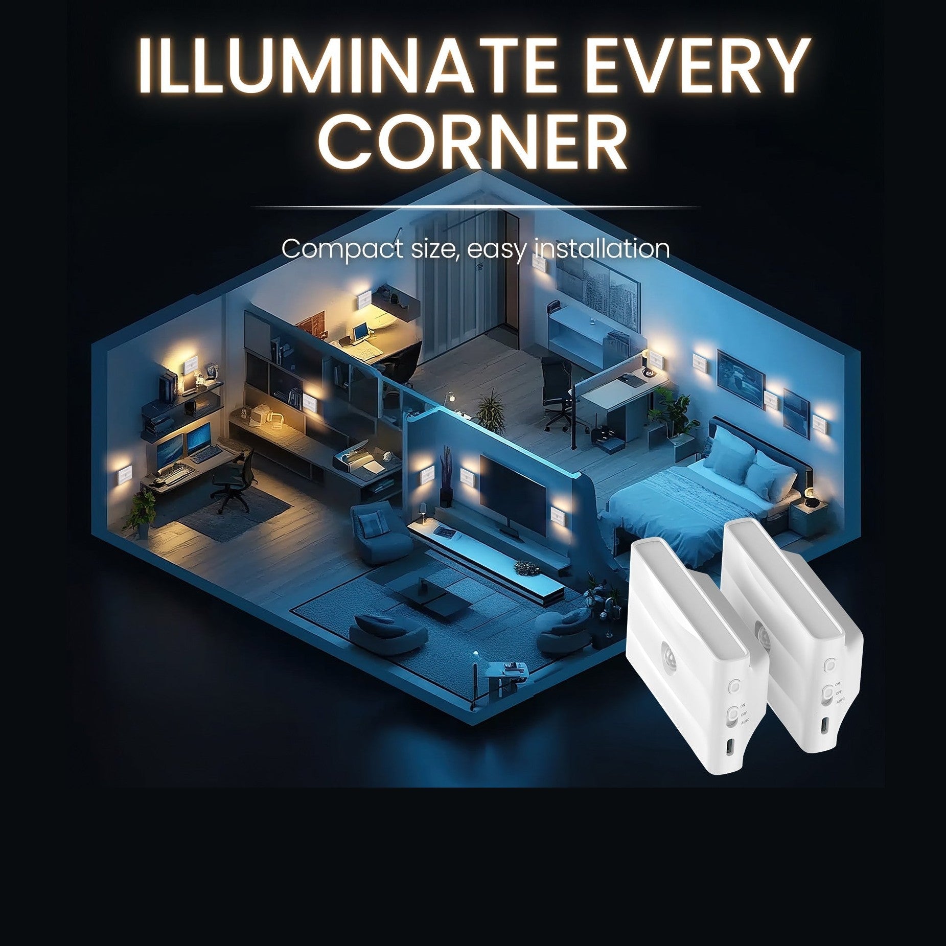 Rechargeable Battery Night Light 1500mAh | Stellabliss