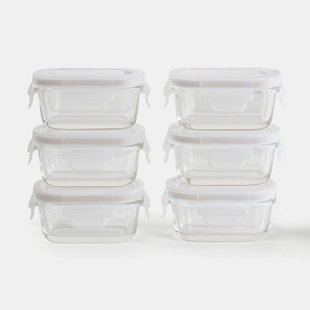 Rectangular Mini Glass Container Set
