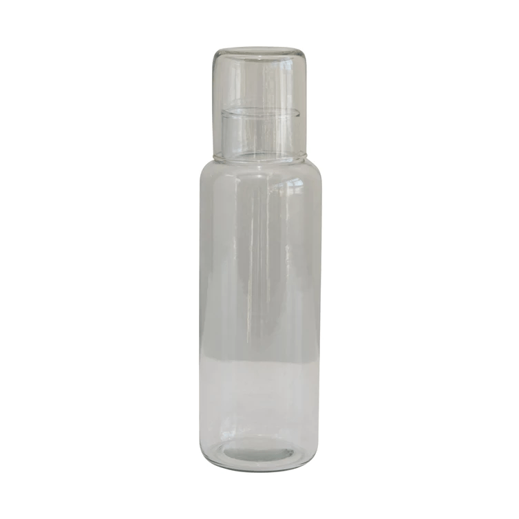 Recycled Glass Decanter with Drinking Glass, Set of 2