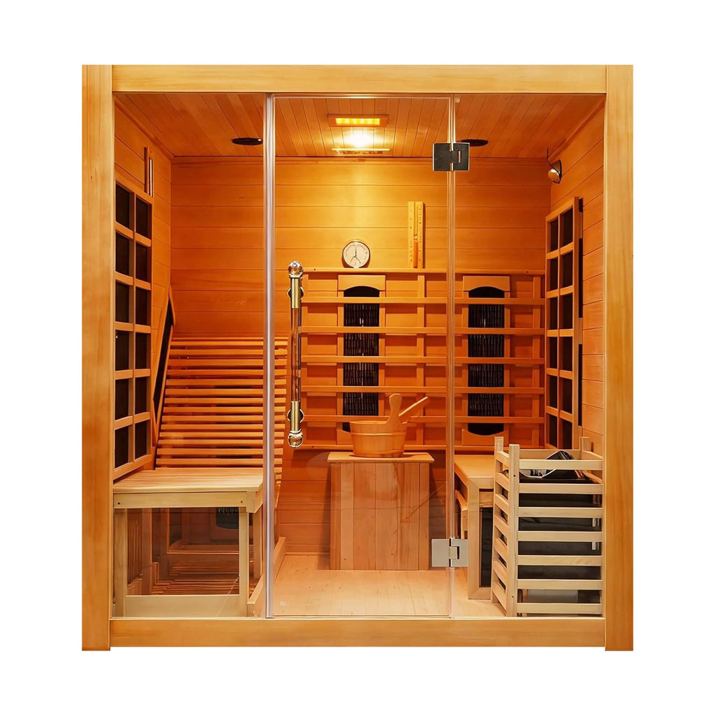Revolutionary Thermal-Infrared Hybrid-Heating 3-Person Indoor Sauna | SAKSBY WHOLESALE