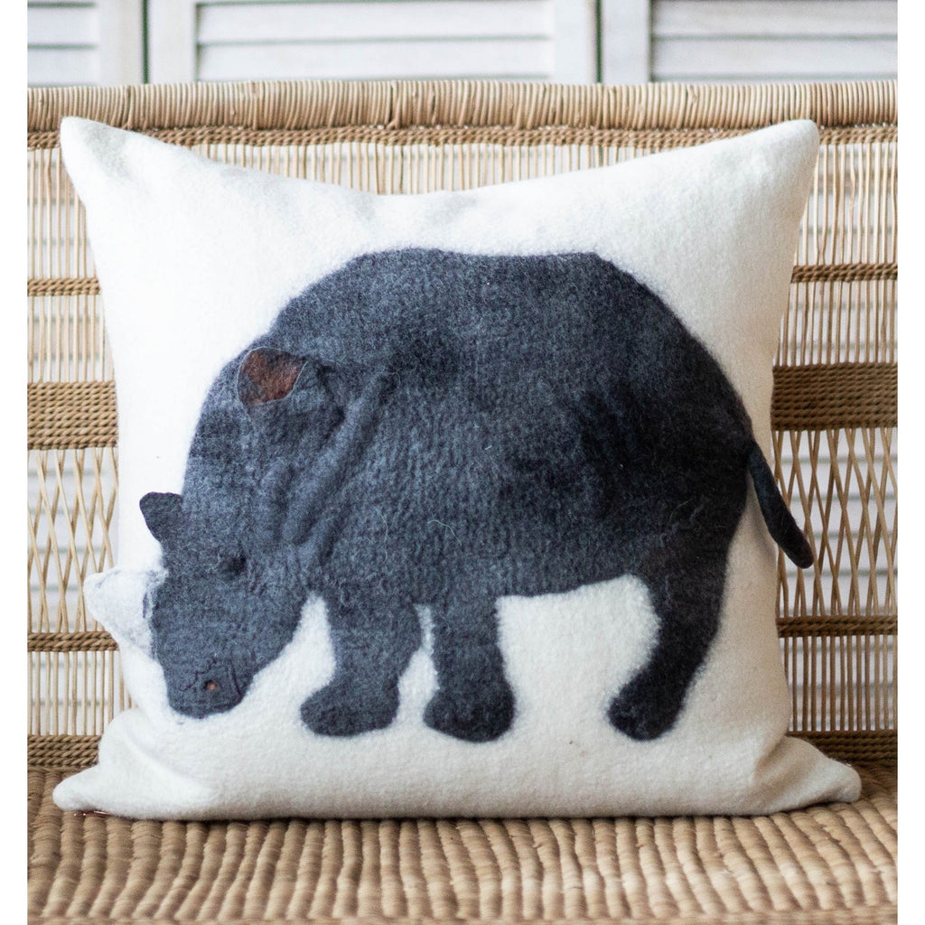 Rhino Cozy Throw Pillow