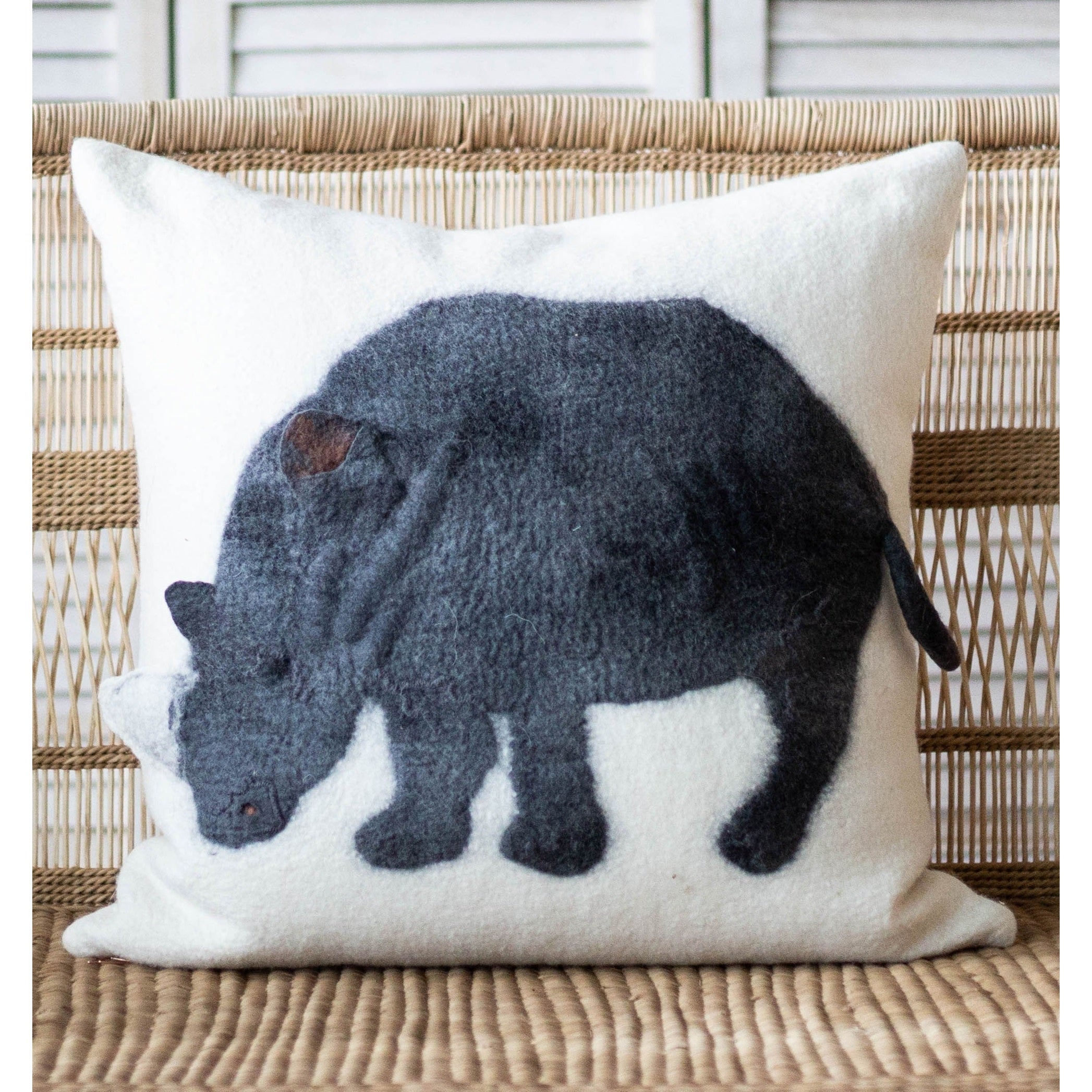 Rhino Cozy Throw Pillow