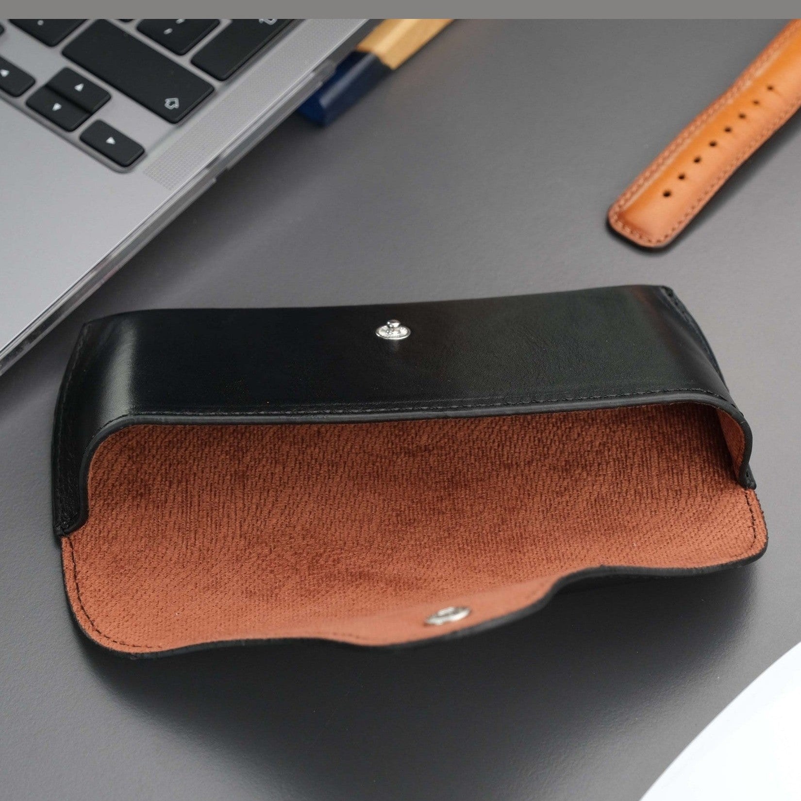 Rochester Full-Grain Leather Eyeglass Case