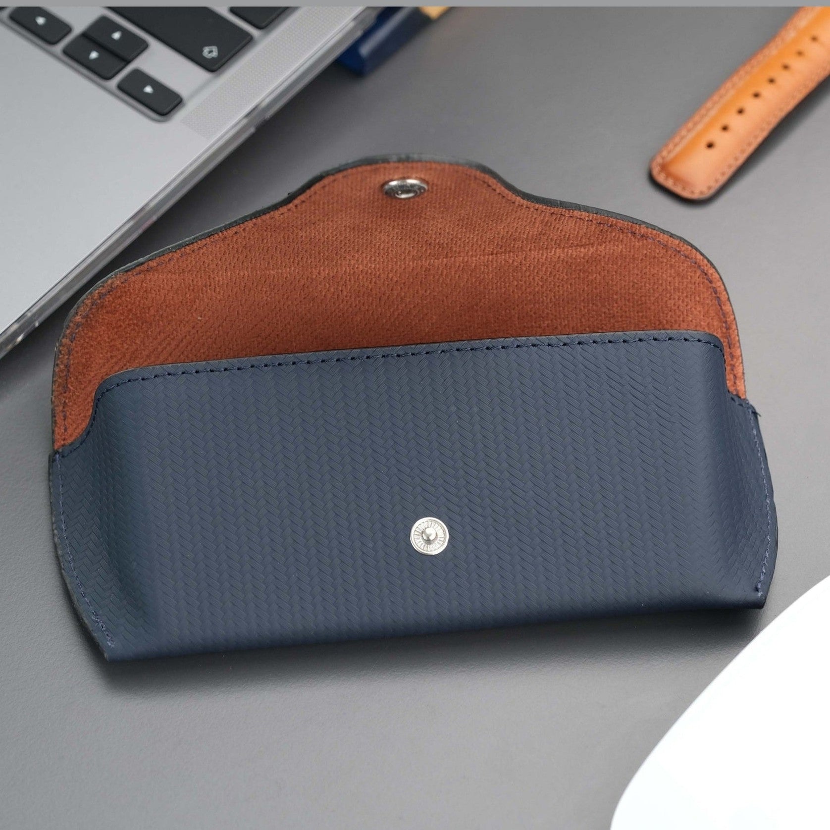 Rochester Full-Grain Leather Eyeglass Case