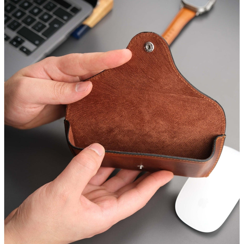 Rochester Full-Grain Leather Eyeglass Case
