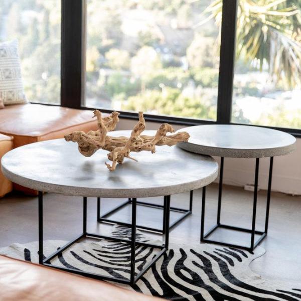 Ross Nesting Concrete Coffee Tables Set For Modern Living Rooms by Patrick Cain Designs