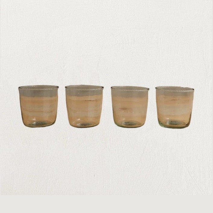 Ruffle Rocks Clear Drinking Glass
